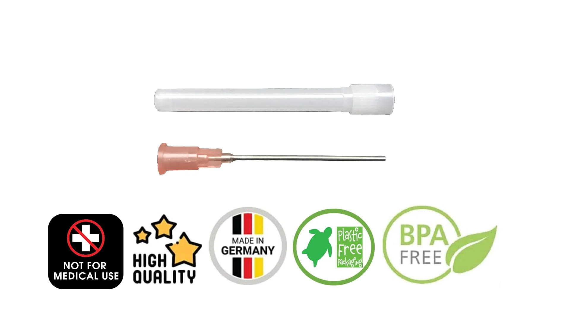 Set of Laboratory Syringes Liquid Syringe Hobby Syringe with Blunt Needle Various Sizes for E-Liquid Aroma Hobby and Home Work (Set 1 x 10 ml) Set 1x 10ml - Image 2