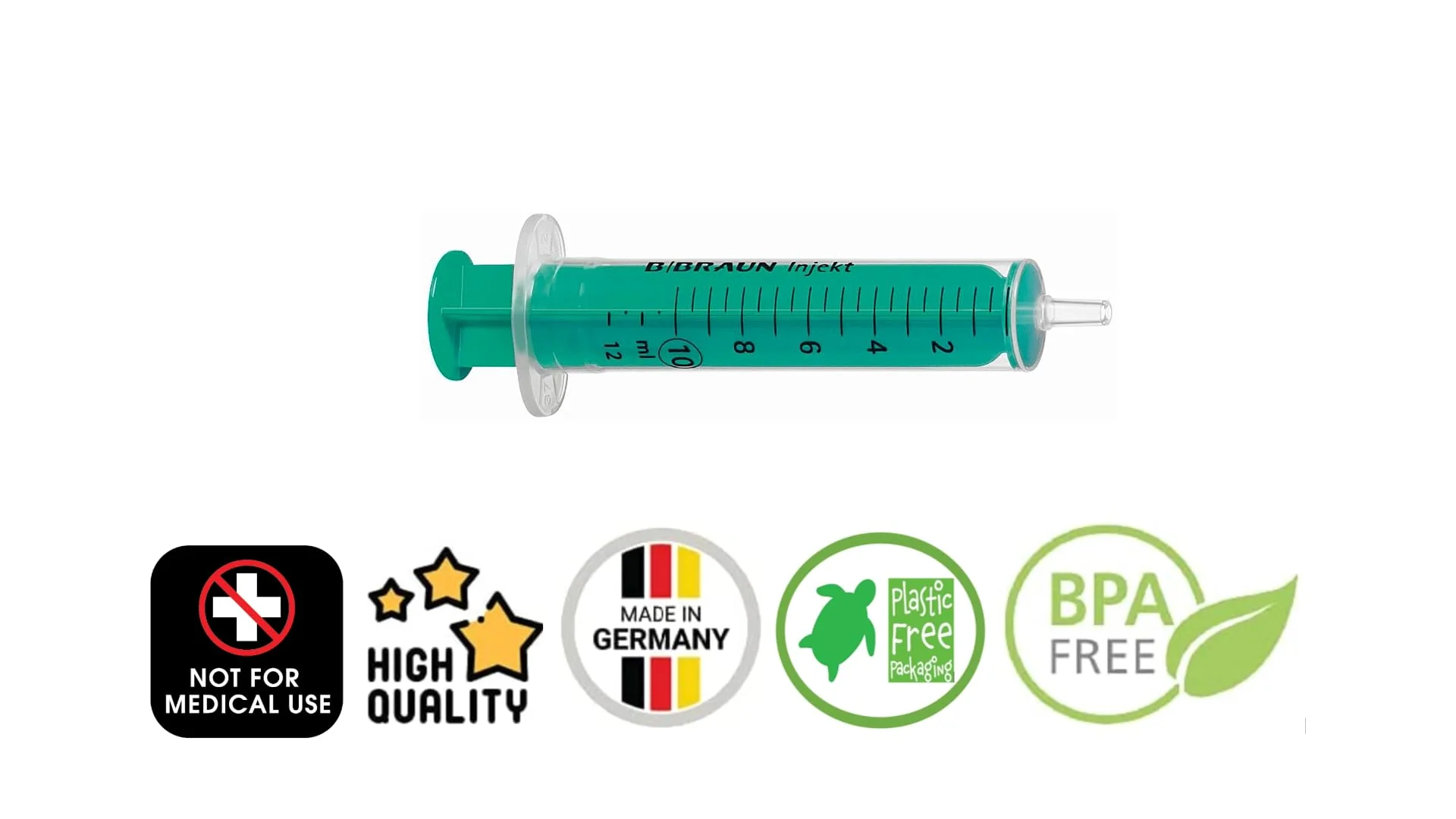Set of Laboratory Syringes Liquid Syringe Hobby Syringe with Blunt Needle Various Sizes for E-Liquid Aroma Hobby and Home Work (Set 1 x 10 ml) Set 1x 10ml - Image 3