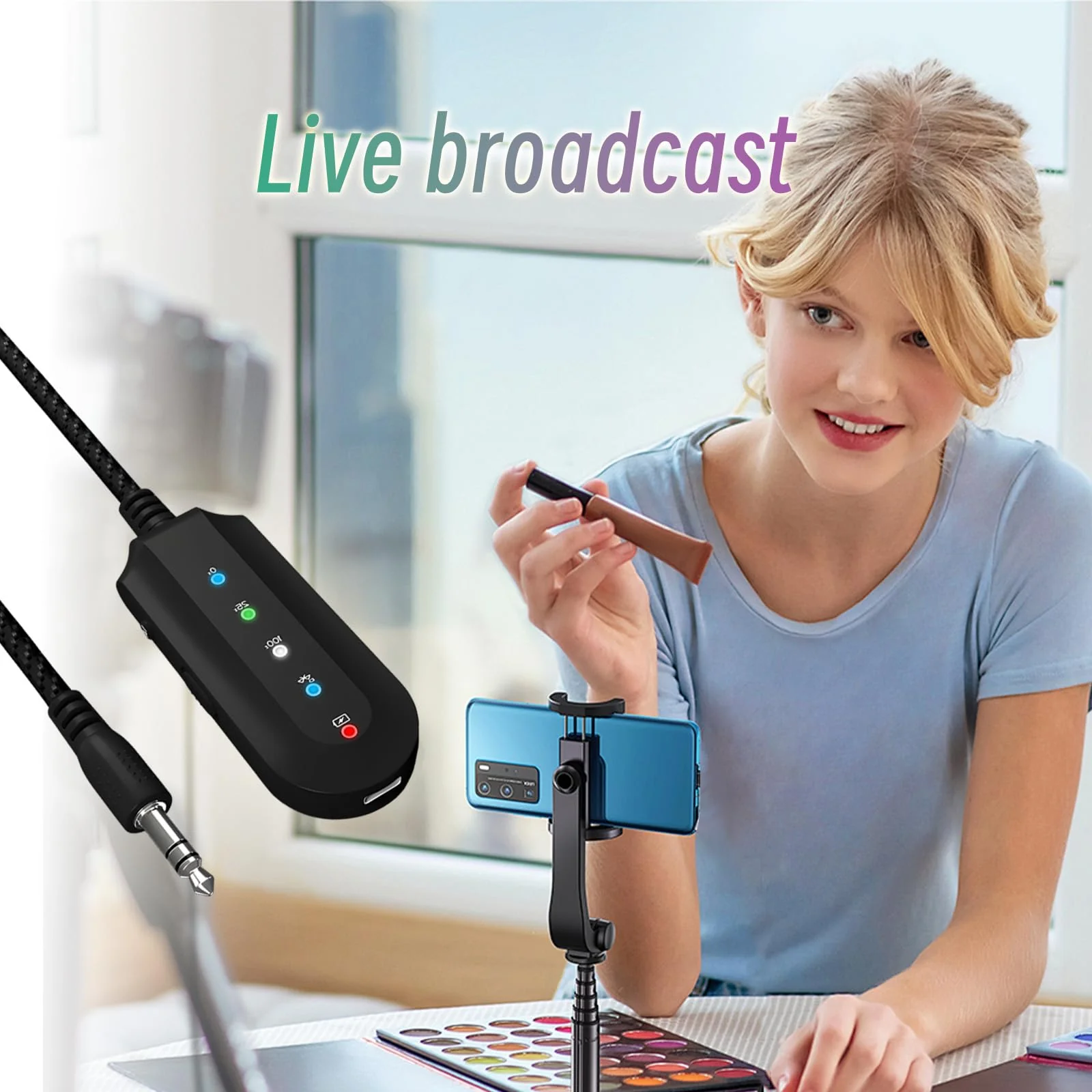 SETHDA Podcast Equipment, Karaoke Companion, Karaoke Mixer System, Recording Studio with Voice Changer - 3.5mm Audio Interface for Laptop Computer Vlog Living Broadcast Live Streaming YouTube TikTok - Image 6