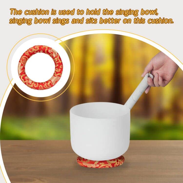 Seven pcs Cloth O-ring Playing 6-12" 8-14" Crystal Singing Bowl (6-12inch) 6-12inch - Image 5