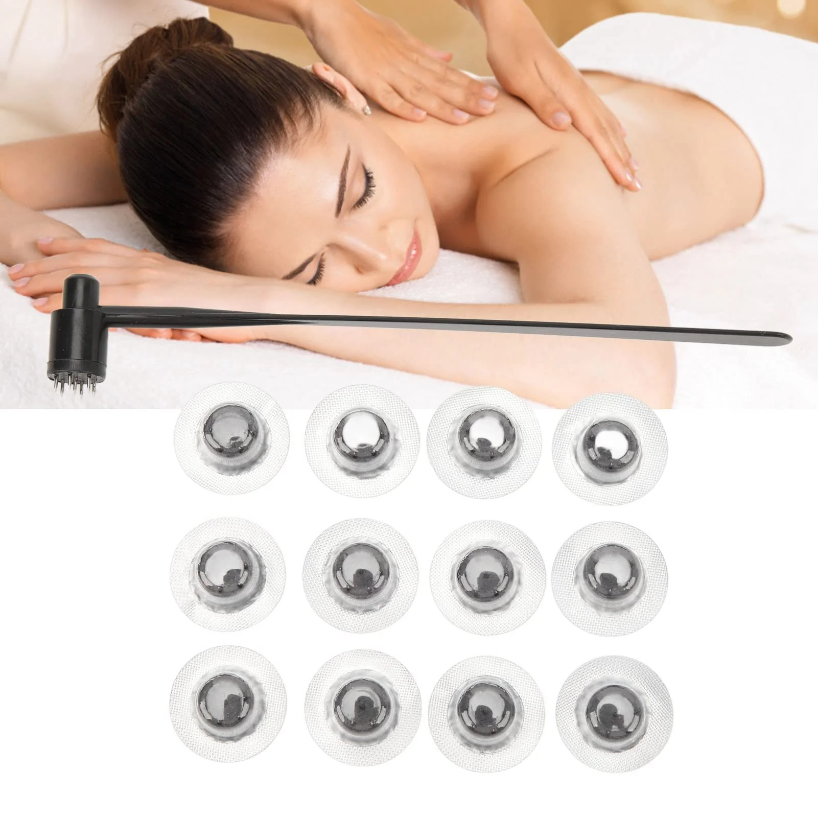 Seven Star Needle Set, Seven Stars Dermal Needle Hammer Set, Seven Star Needle Hammer Plum Blossom Skin Hammer Made of Stainless Steel with 12 Replacement Heads for Hair Loss, Medical Physiotherapy - Image 8
