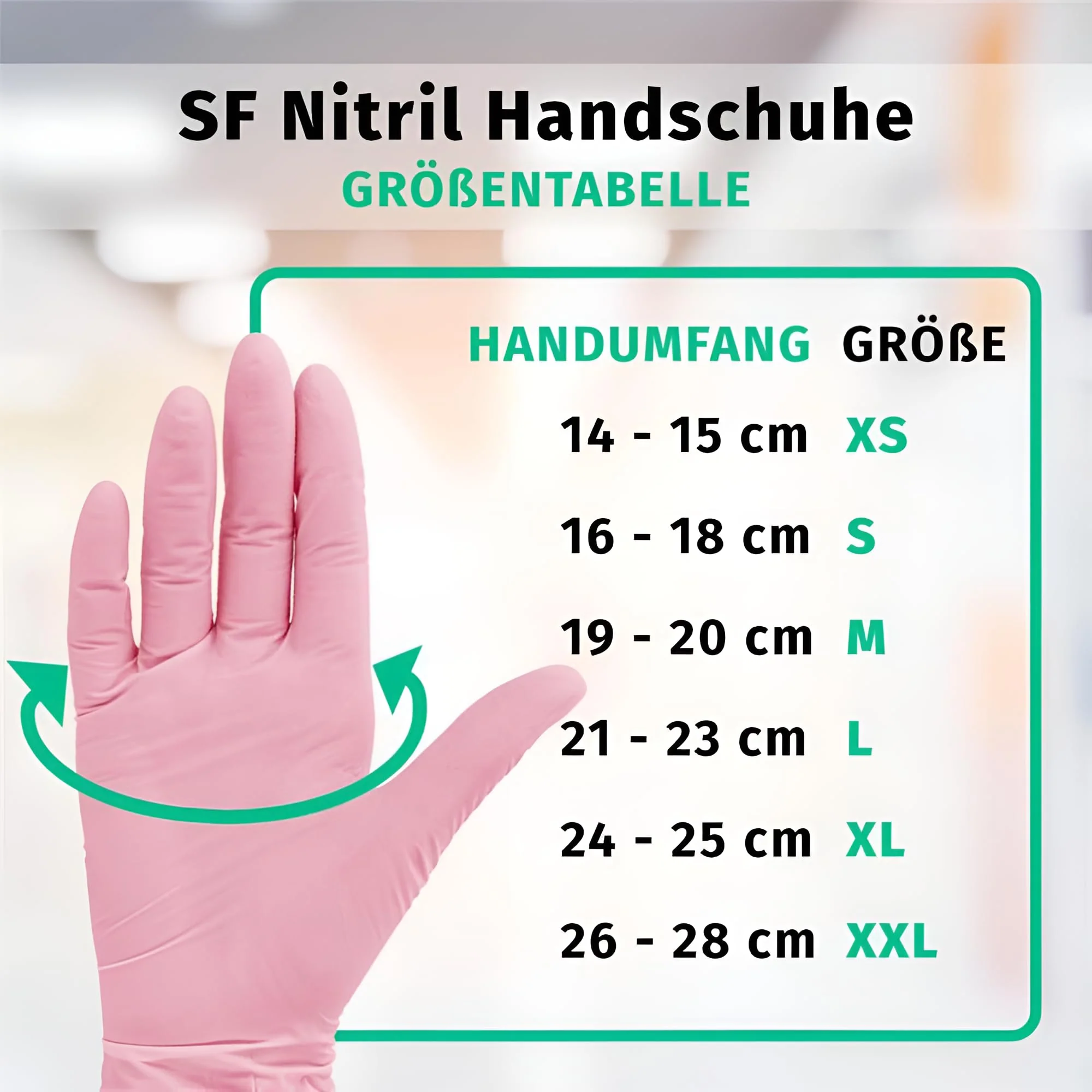 SF Nitrile Gloves M Pink - Pack of 100 Disposable Gloves, Medical Gloves, Powder-Free, Latex Free, Disposable Gloves for Cooking, Cleaning, Medicine, Kitchen, Cosmetics, Household - Image 7