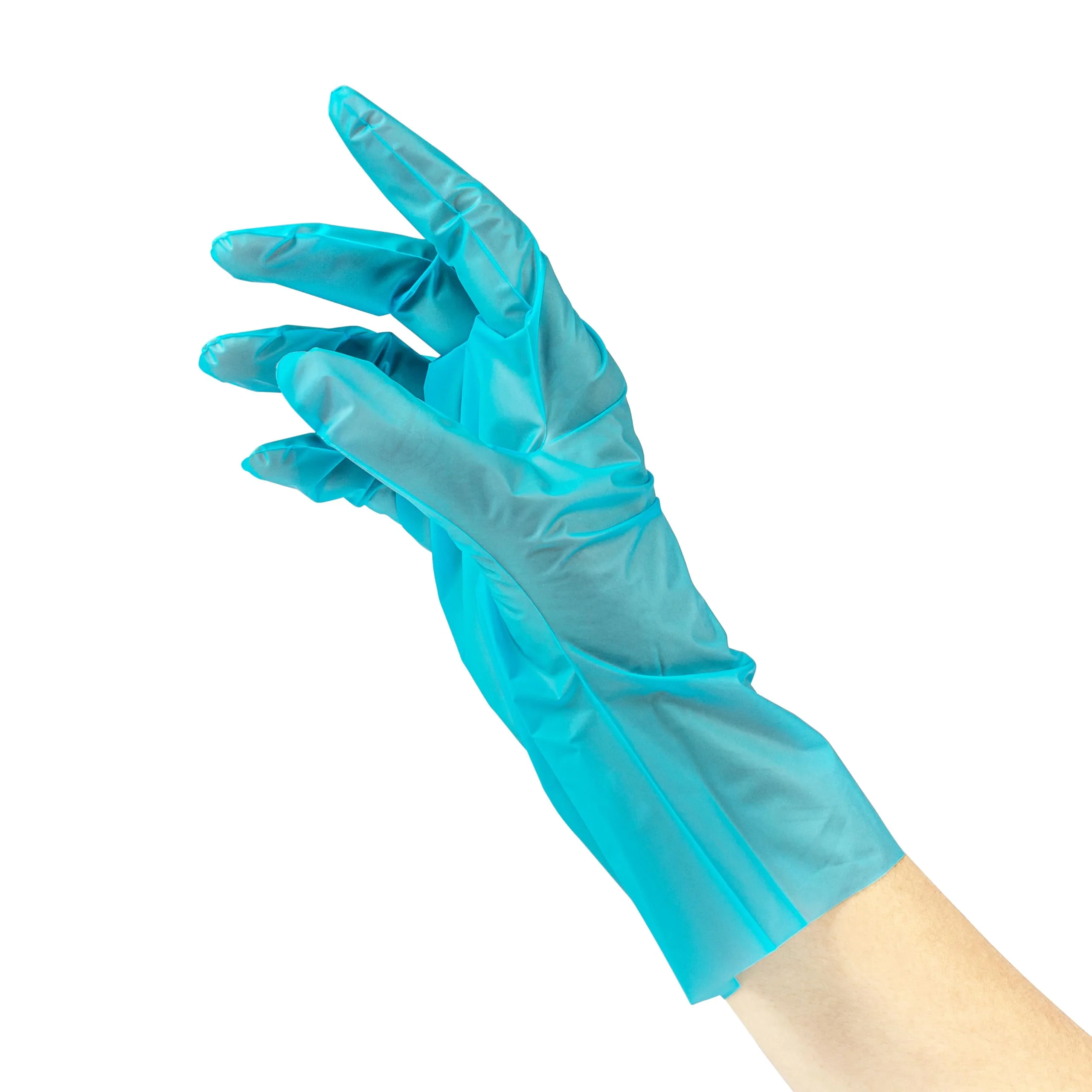SF TPE Disposable Gloves, Size L, Pack of 200/Box, Disposable Examination Gloves, TPE Gloves, Powder-Free, Latex-Free, Non-Sterile, Latex-Free, Food Gloves L (200 Stück) blue - Image 7