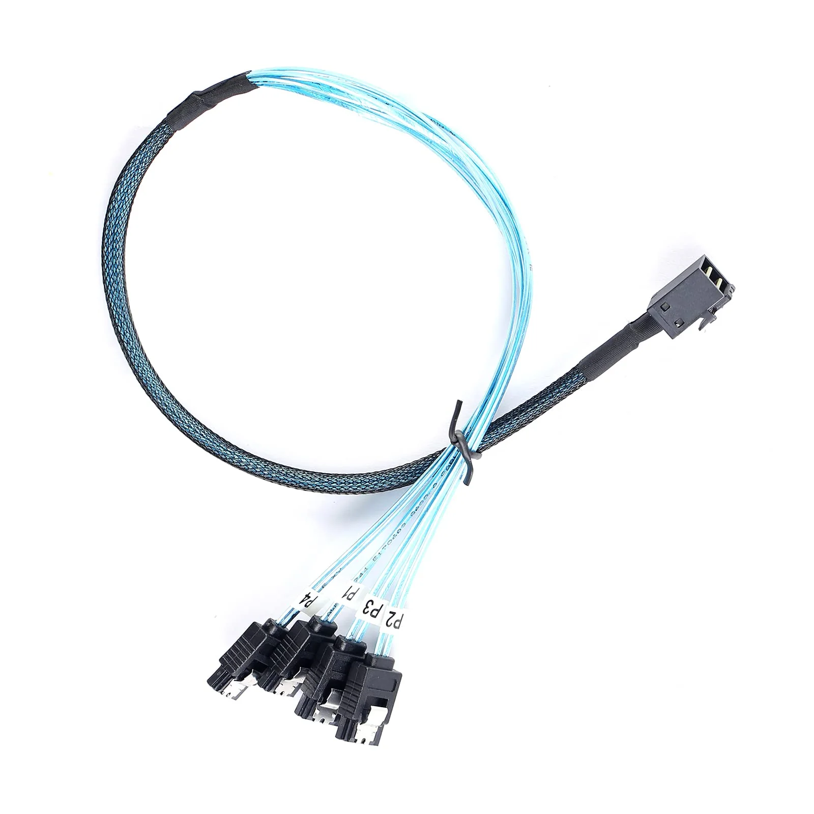 SFF-8643 to SATA:0.5M Mini SAS to SATA Cable Mini SAS Breakout Cable SFF 8643 to SATA Mini SAS HD to SATA SAS to 4X SATA Breakout Cable (1.6FT) 1.6FT 1PACK - Image 5