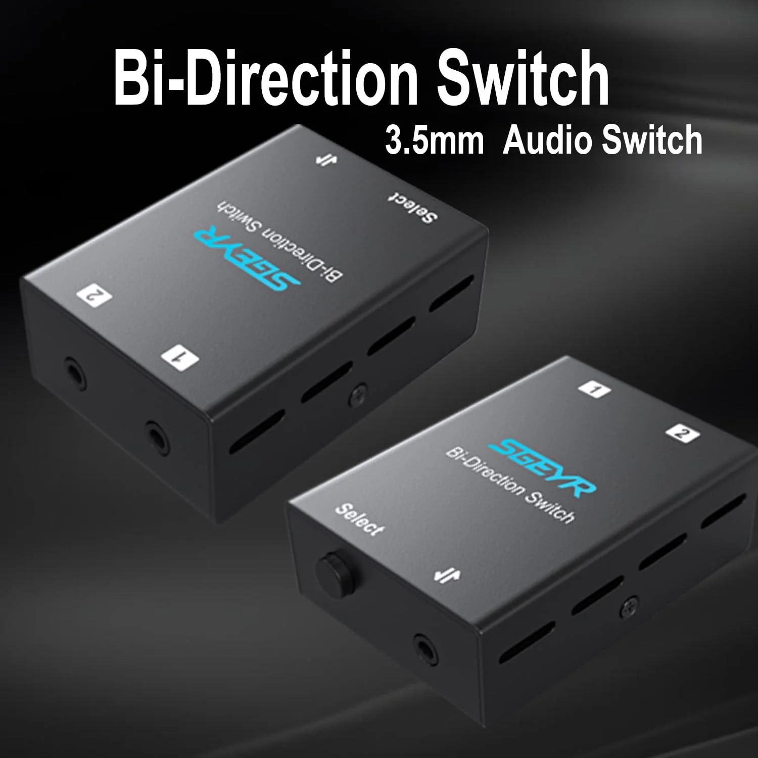 SGEYR Audio Switcher 3.5mm Bi-Direction Switch 2-in-1 Out/ 1-in-2 Out Audio Stereo Mixer Mini Sound Mixer for PC Versatile Connectivity - Image 8