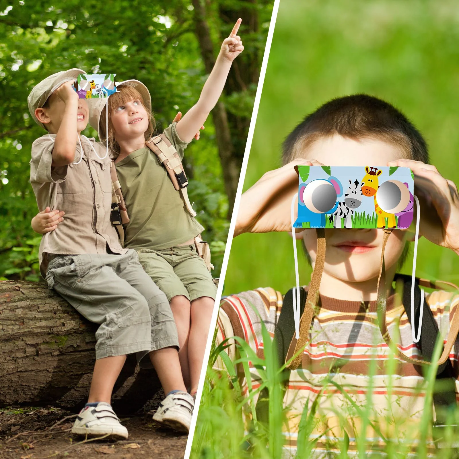 Shappy 30 Pcs DIY Cardboard Binocular Craft Kit for Kids, Make Your Own Toy Binocular with Marker and String Classroom Art Activity for Kindergarten Elementary School 100 Days of School Party Favor - Image 6