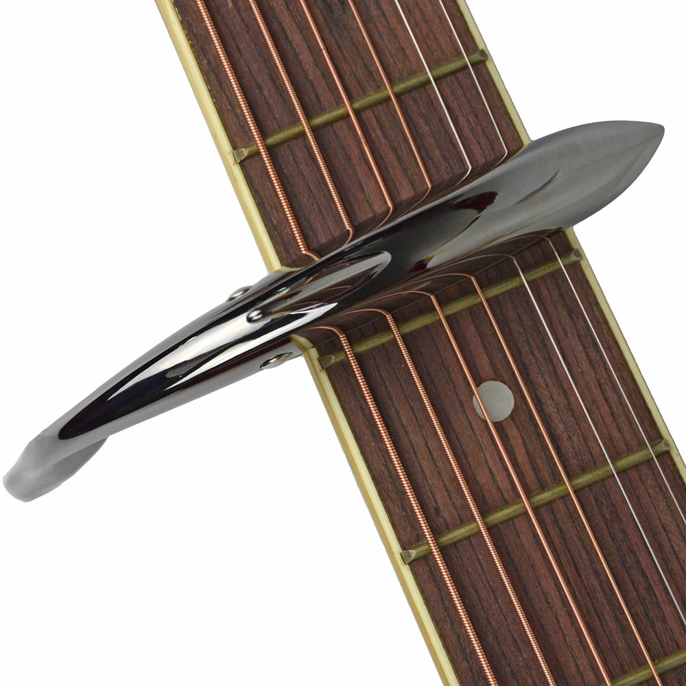 Shark Capo,Zinc Alloy Tone Clip for Acoustic,Folk,Electric Guitar and Ukulele (Black) Blight Black - Image 3