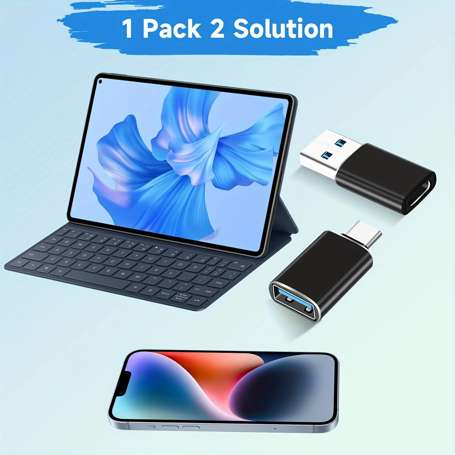 SheraF 4 Pack USB to USB C OTG Adapter, 2Pack Type C Female to A Male Charger Converter 2Pack USB C Male to USB 3.0 Female Adapter Thunderbolt 4 Converter iWatch 8 9,15 14 13 Pro Max - Image 7