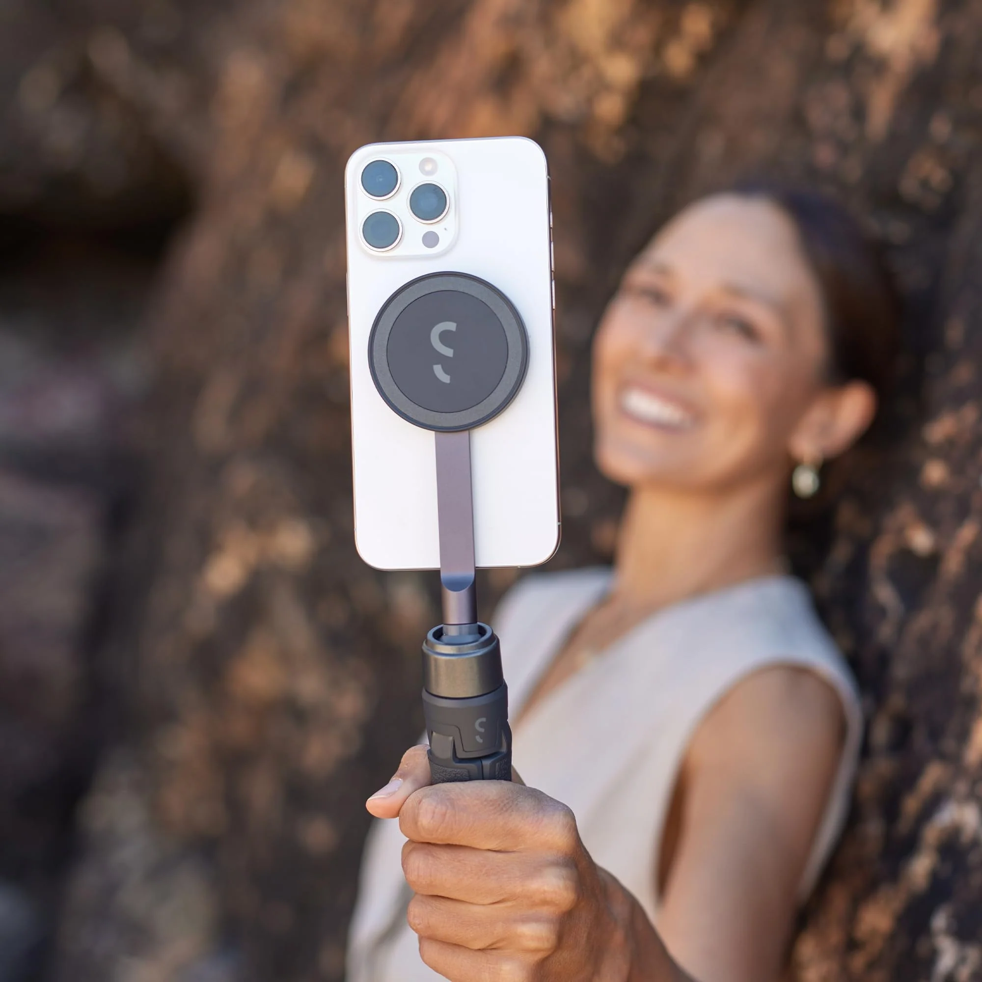 ShiftCam SnapStand Mini - Video Selfie Stick and Tripod - Magnetic Mount Snaps on to Any Phone - Tiltable Design | Midnight - Image 2