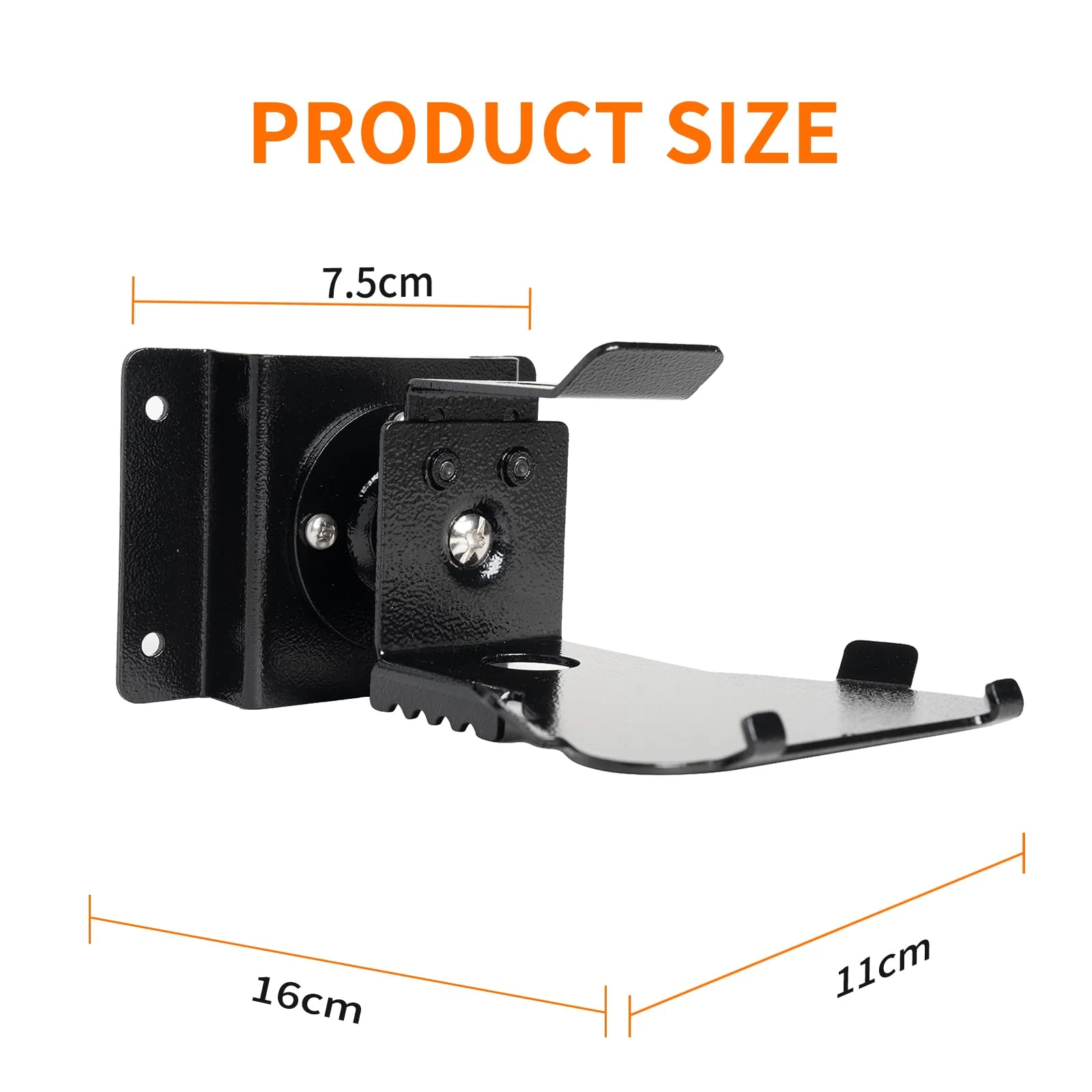 shinar Metal Wall Mount ONLY for Echo Show 5 (3rd Generation) - Swivels up to 360° / Tilts -70° / +70°,Mount Stand Compatible with Show 5 (3rd Gen)&iPhone Models with Wiremanagement (Black) Black - Image 2