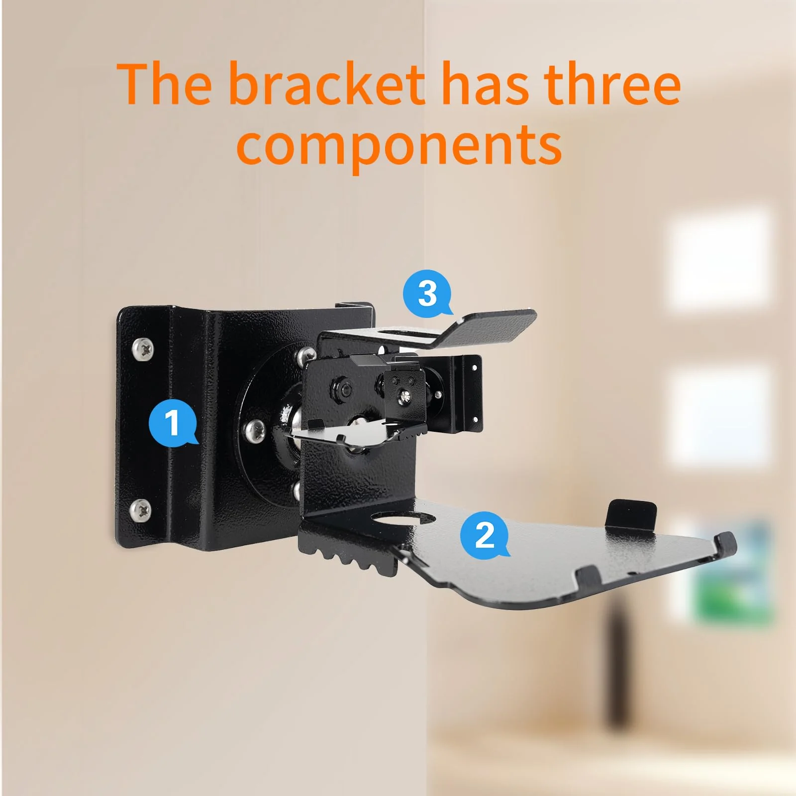shinar Metal Wall Mount ONLY for Echo Show 5 (3rd Generation) - Swivels up to 360° / Tilts -70° / +70°,Mount Stand Compatible with Show 5 (3rd Gen)&iPhone Models with Wiremanagement (Black) Black - Image 4