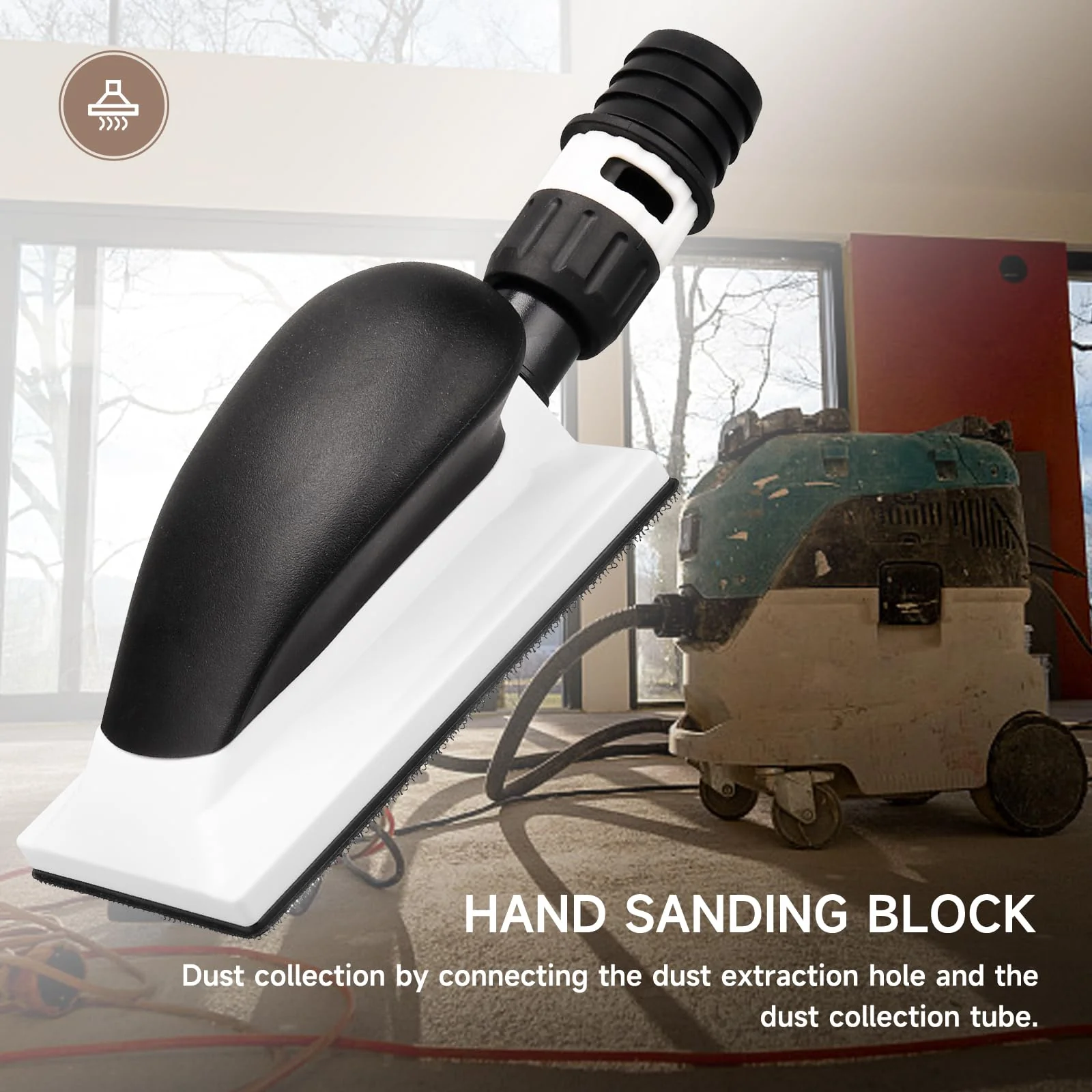 Shineboc Sanding Block Handy with Grip and Suction for 70x125mm Sanding Strips, for Hand Sanding Filler Plaster Wood Dust-Free Sanding, Comes with 5 PCS of Mesh Sanding Sheets - Image 5