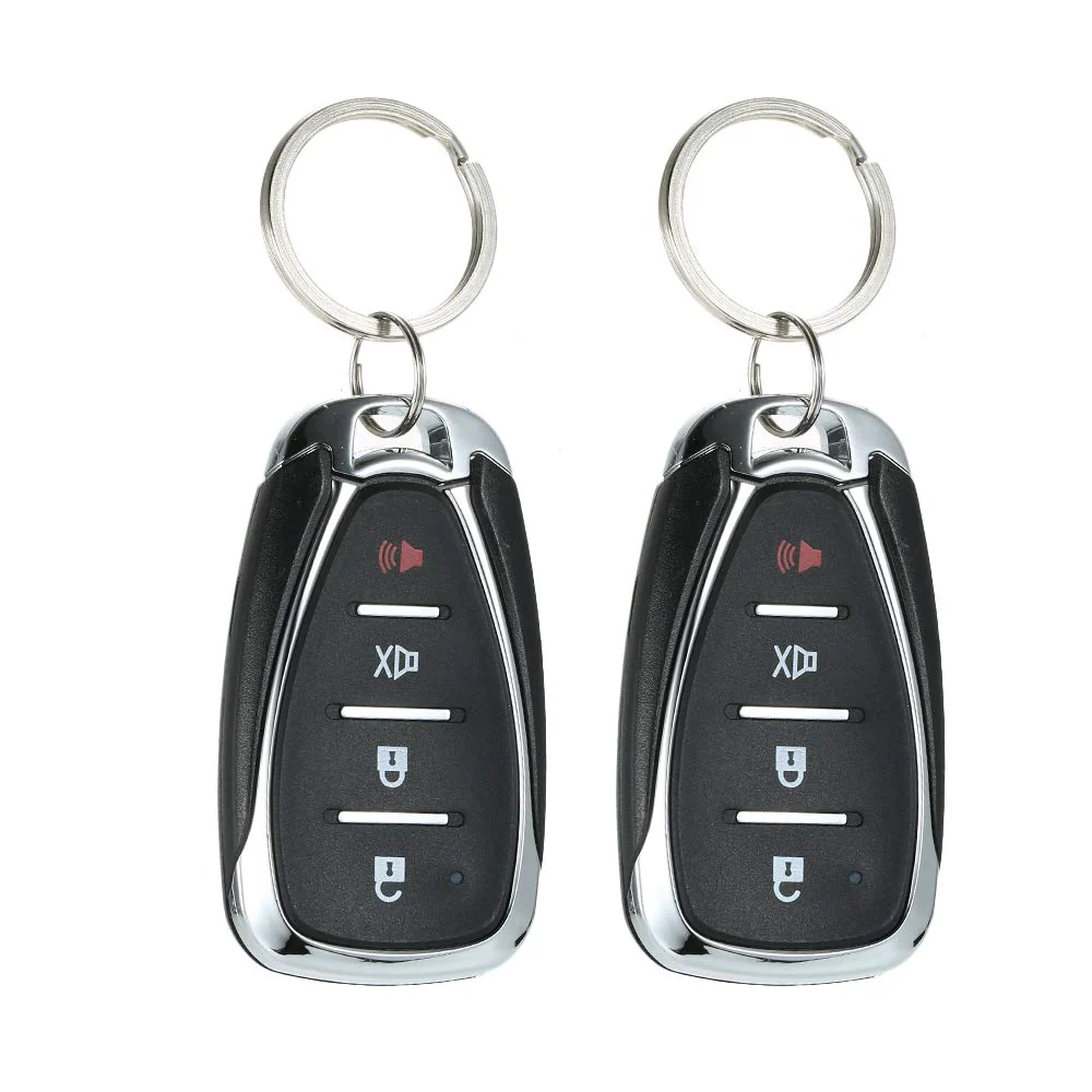 Shkalacar Car Keyless Entry System, Car Security System Burglar Alarm Protection, Anti-Theft System with 2 Black Button Remote Control + Siren+Main Control Unit+Shock Sensor+Wiring Harness - Image 3