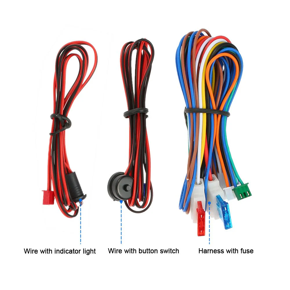 Shkalacar Car Keyless Entry System, Car Security System Burglar Alarm Protection, Anti-Theft System with 2 Black Button Remote Control + Siren+Main Control Unit+Shock Sensor+Wiring Harness - Image 4