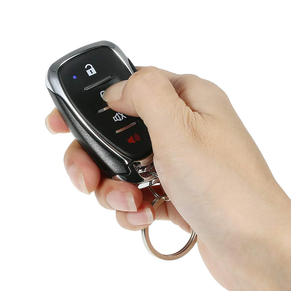 Shkalacar Car Keyless Entry System, Car Security System Burglar Alarm Protection, Anti-Theft System with 2 Black Button Remote Control + Siren+Main Control Unit+Shock Sensor+Wiring Harness - Image 6