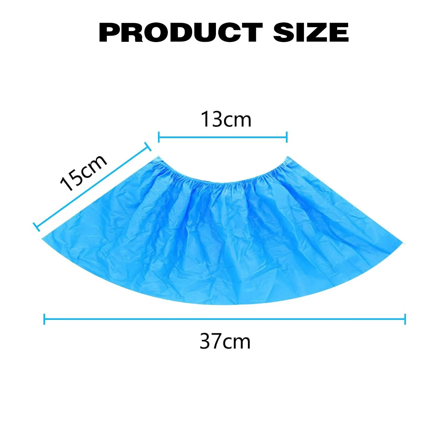 Shoe Covers, Pack of 100 Blue Overshoes, PE Shoe Covers, Universal Size Overshoes, Shoe Covers to Keep Shoes/Floors/Carpets Clean and Tidy - Image 2