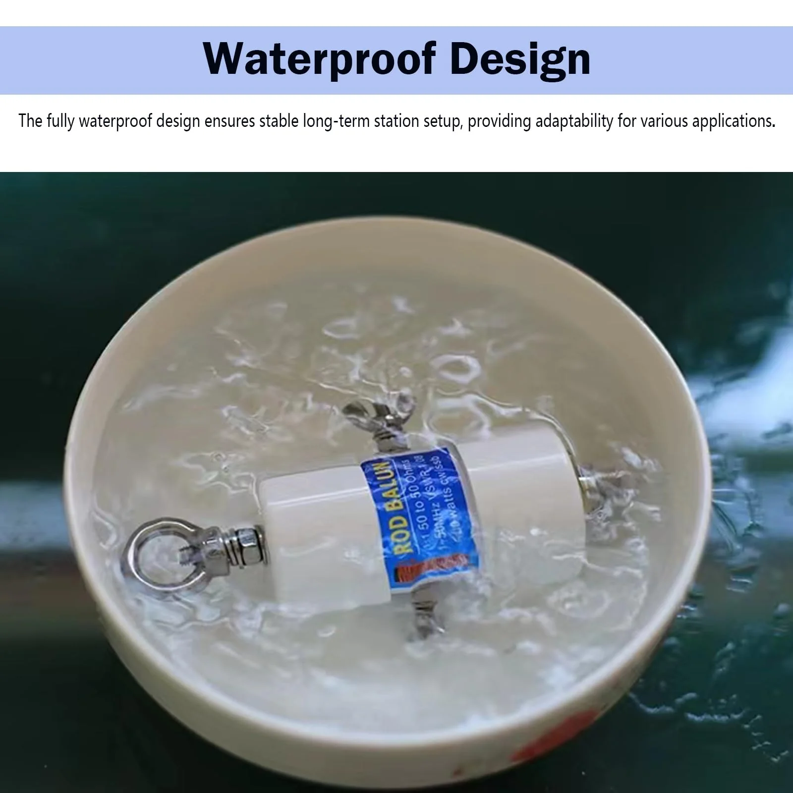 Shortwave Radio Balun Antenna 1:1 Balun Voltage 1-50MHz 500Watt Balun Ham Antenna with UHF Female (SO-239) Connector (DIY Waterproof Antenna) - Image 3