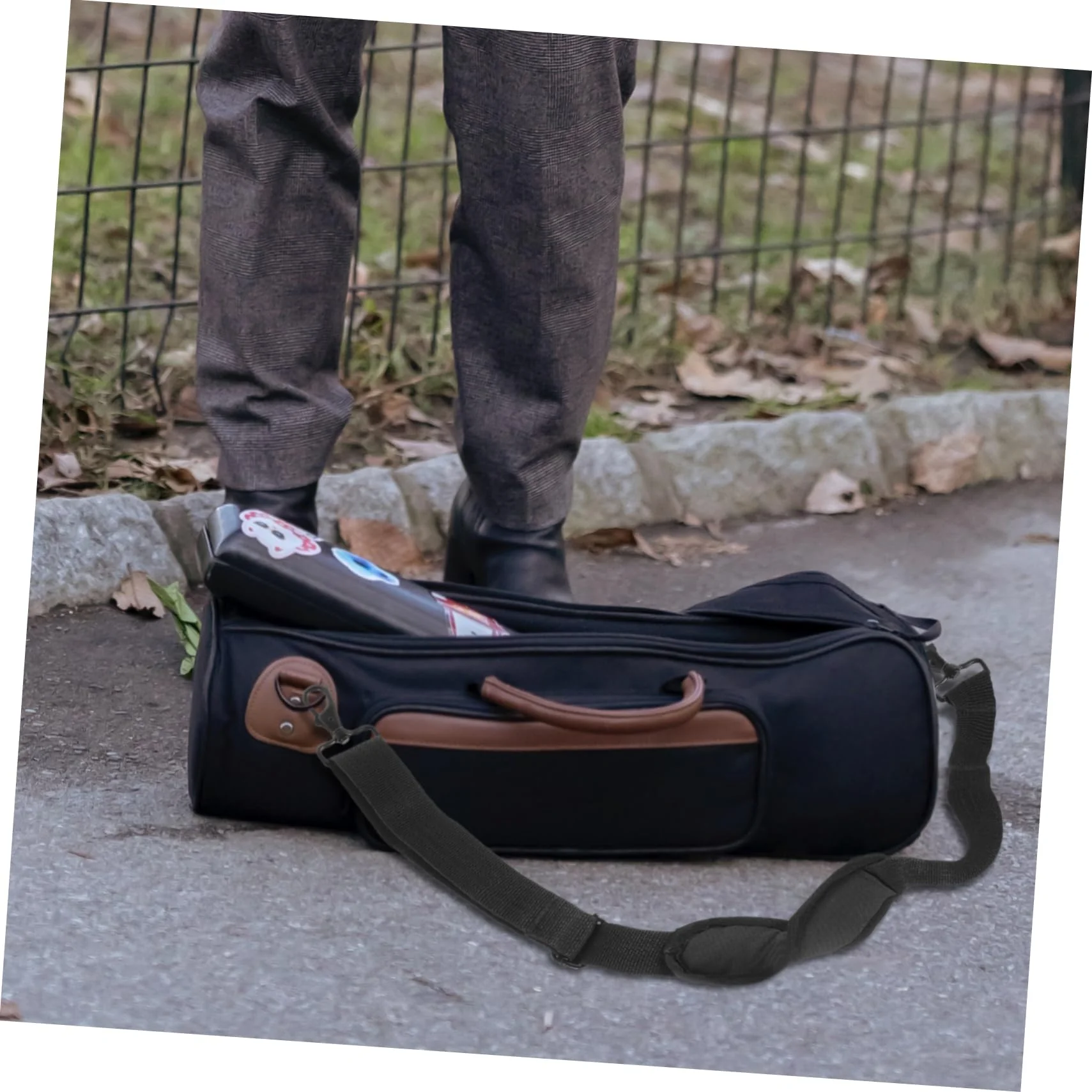 Shoulder Strap 2pcs Violin Case Shoulder Strap Canvas Black Shoulder Straps Padded Shoulder Bags Postman Shoulder Strap Backpack Straps Replacement Shoulder Strap for Bag - Image 2