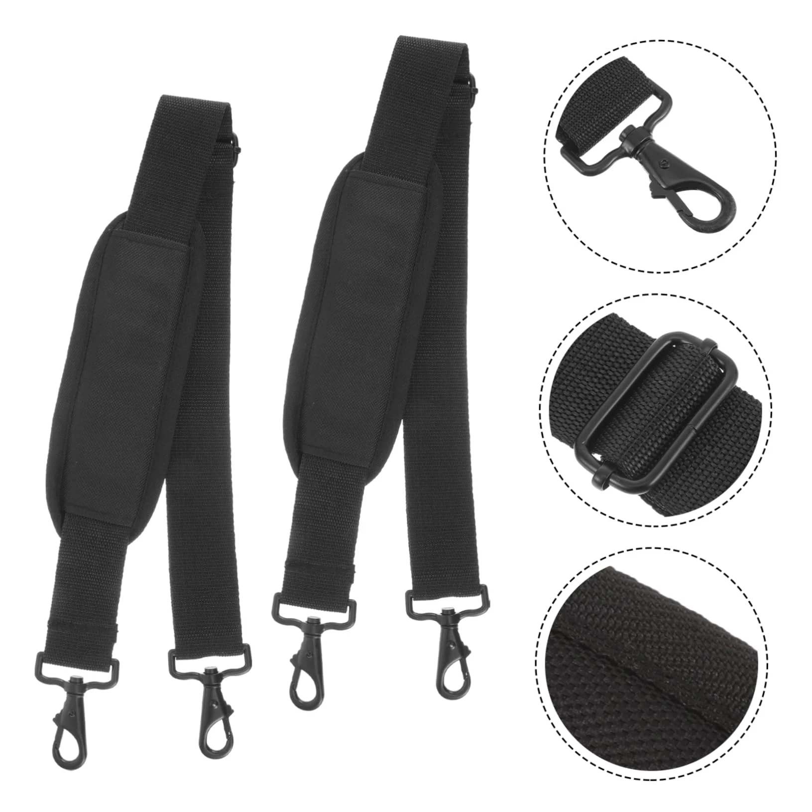 Shoulder Strap 2pcs Violin Case Shoulder Strap Canvas Black Shoulder Straps Padded Shoulder Bags Postman Shoulder Strap Backpack Straps Replacement Shoulder Strap for Bag - Image 7