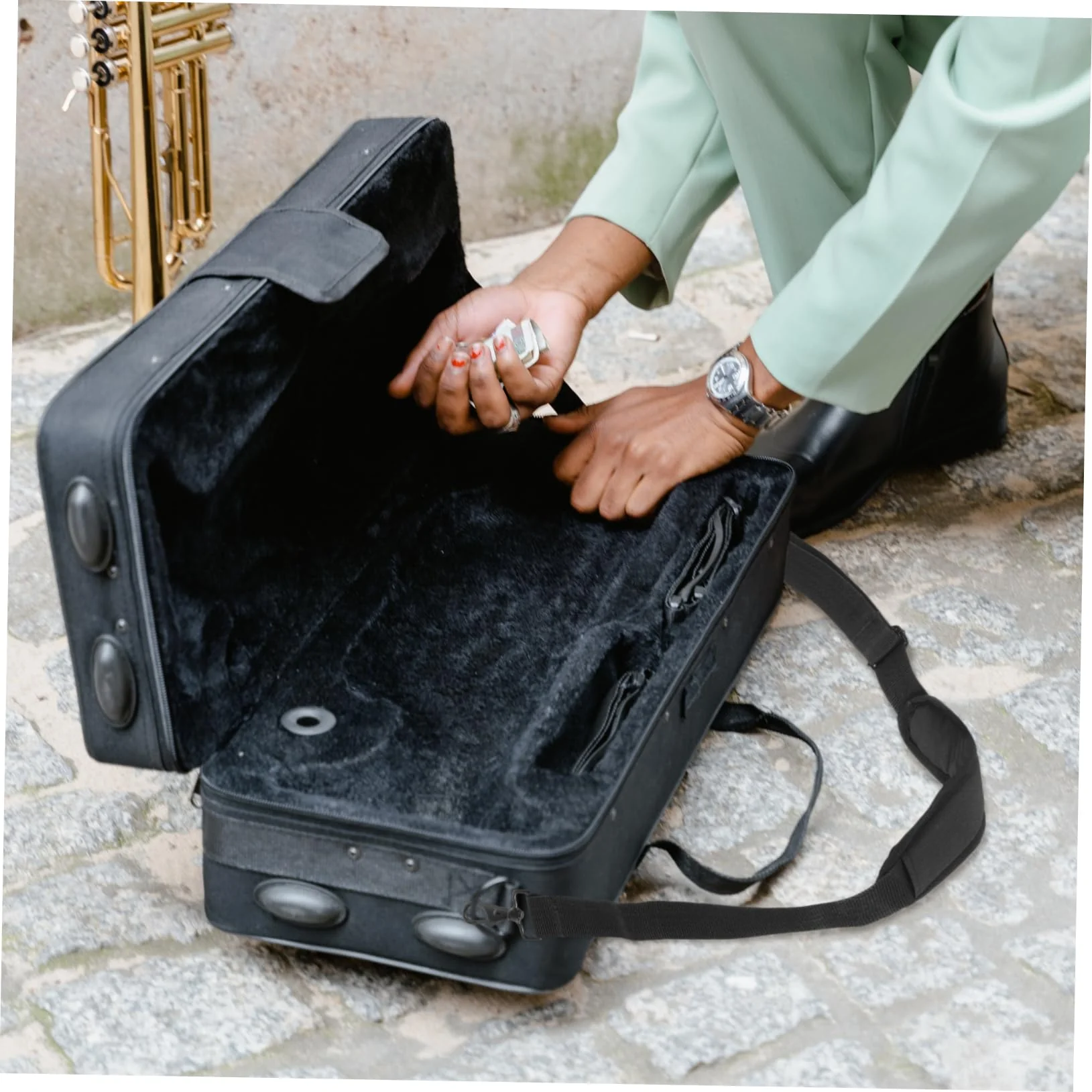 Shoulder Strap 2pcs Violin Case Shoulder Strap Canvas Black Shoulder Straps Padded Shoulder Bags Postman Shoulder Strap Backpack Straps Replacement Shoulder Strap for Bag - Image 8