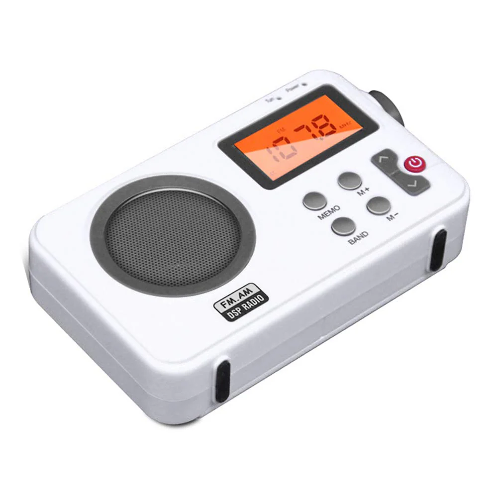 Shower Radio Speaker, AM/FM Radio with LCD Display,Portable Stereo Radio with Earphone Port for Home, Beach,Hot Tub, Bathroom, Outdoor 5.91x1.38x3.54 inch - Image 3