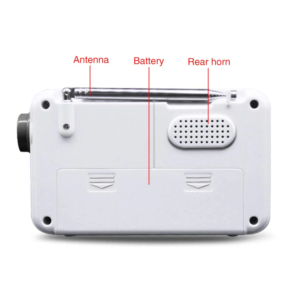 Shower Radio Speaker, AM/FM Radio with LCD Display,Portable Stereo Radio with Earphone Port for Home, Beach,Hot Tub, Bathroom, Outdoor 5.91x1.38x3.54 inch - Image 4