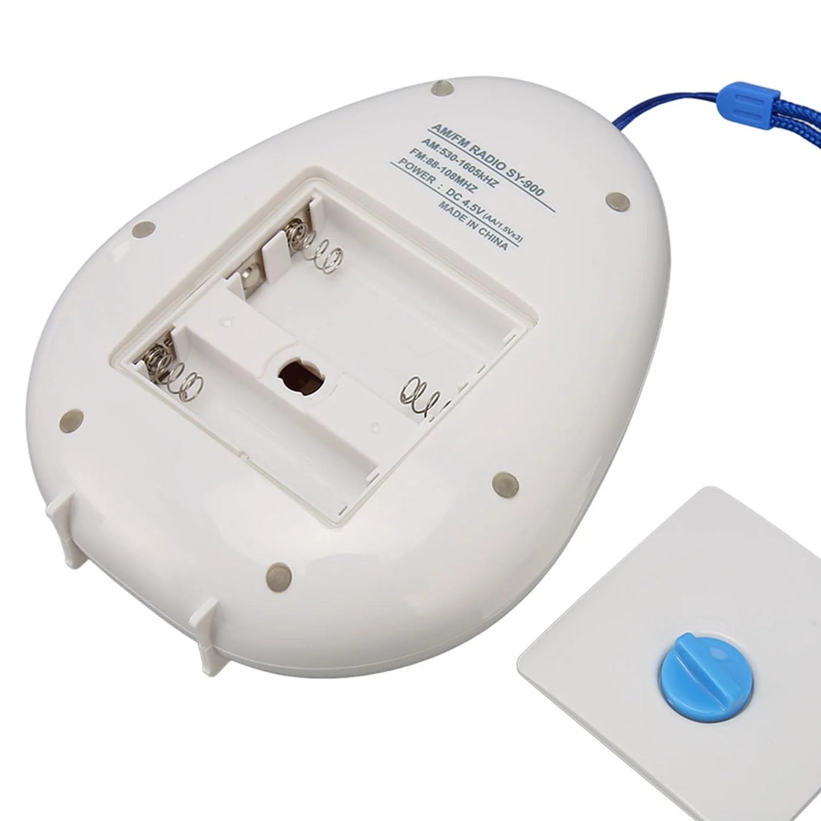 Shower Radio Speaker Battery Operated Shower Radio, ABS Waterproof Bathroom AM FM Radio Built in Mic with Suction Cup, for Home Beach Camping Hiking - Image 5
