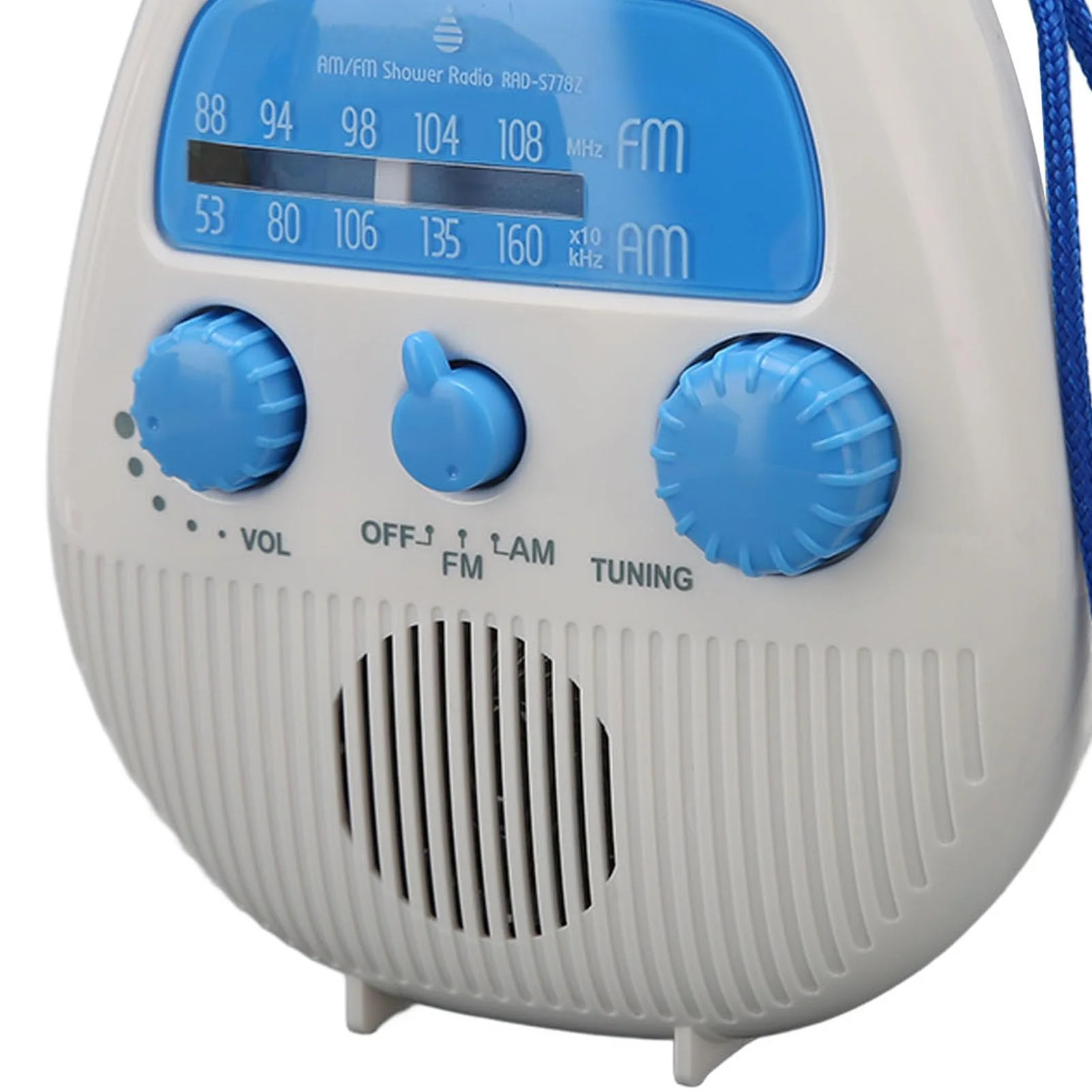 Shower Radio Speaker Battery Operated Shower Radio, ABS Waterproof Bathroom AM FM Radio Built in Mic with Suction Cup, for Home Beach Camping Hiking - Image 6