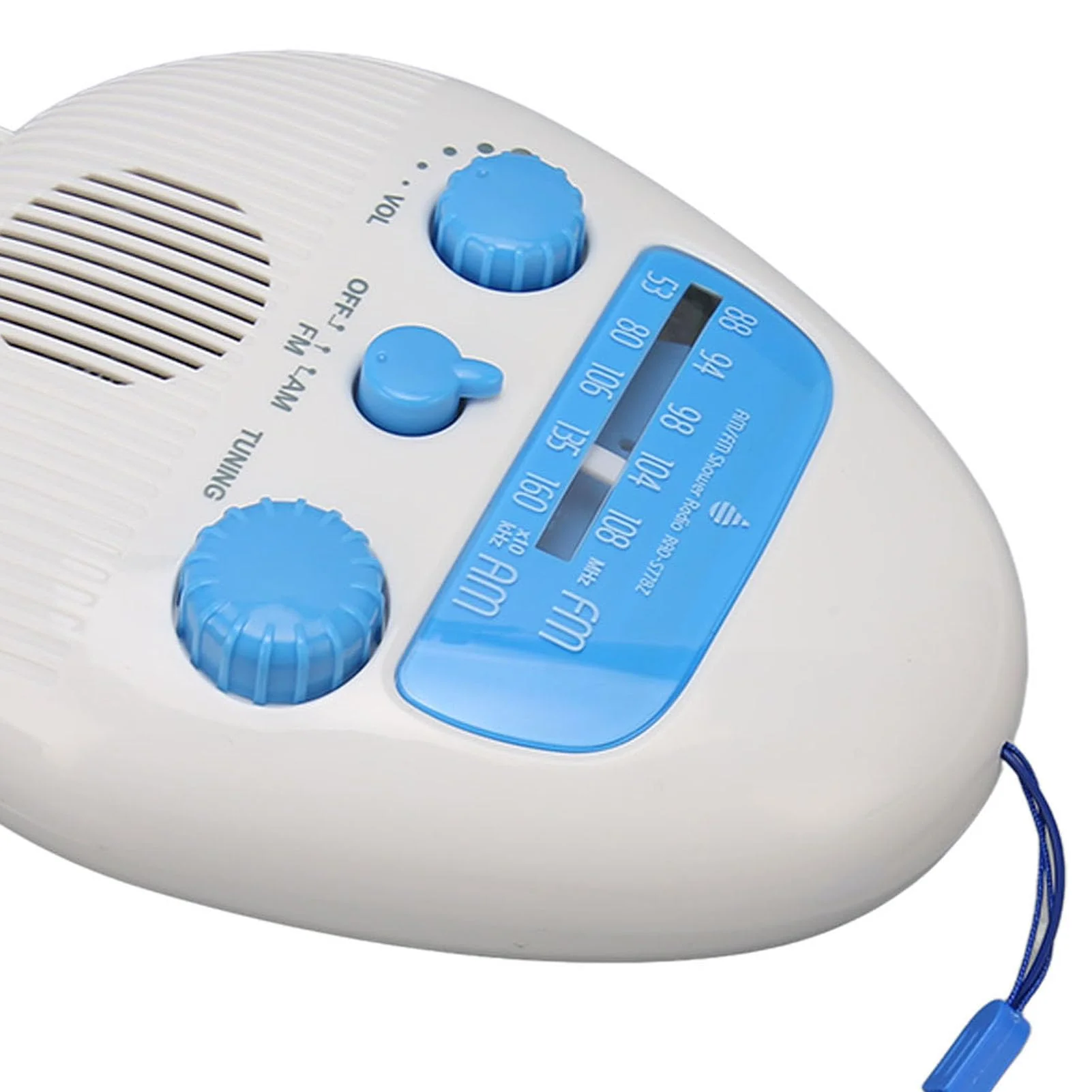 Shower Radio Speaker Battery Operated Shower Radio, ABS Waterproof Bathroom AM FM Radio Built in Mic with Suction Cup, for Home Beach Camping Hiking - Image 7