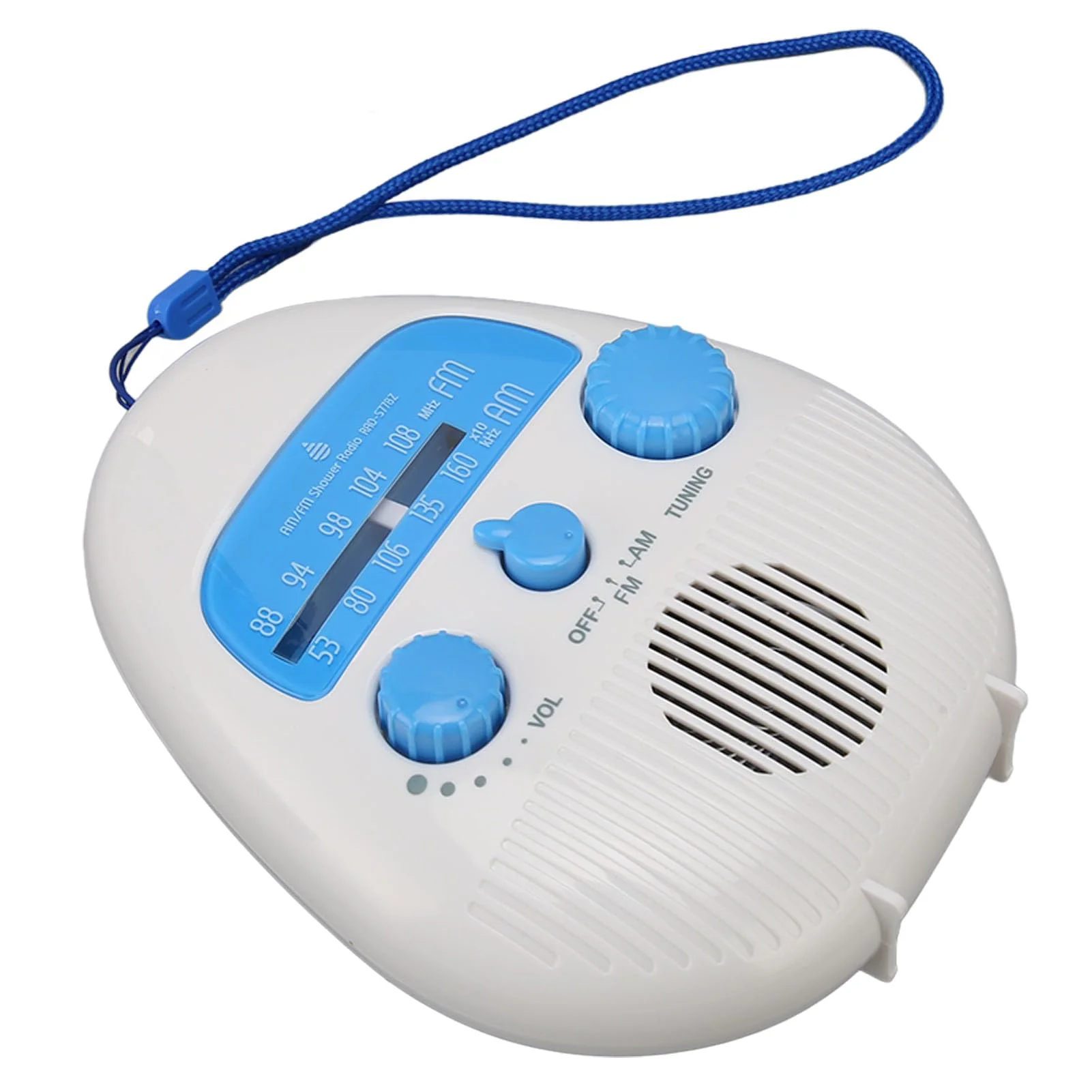 Shower Radio Speaker Battery Operated Shower Radio, ABS Waterproof Bathroom AM FM Radio Built in Mic with Suction Cup, for Home Beach Camping Hiking - Image 9