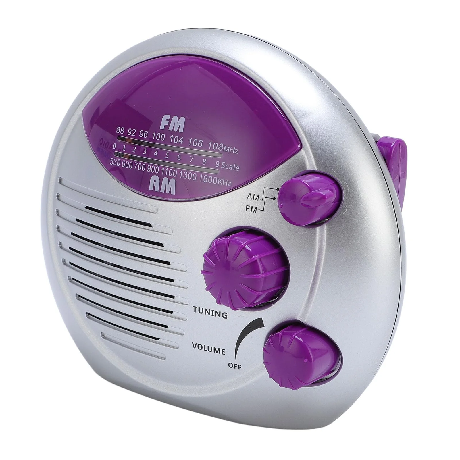 Shower Radio, Water Proof Portable Mini AM FM Radio, Battery Powered Hanging Bathroom Radio for Home, Hot Tub, Kitchen, Outdoor - Image 8