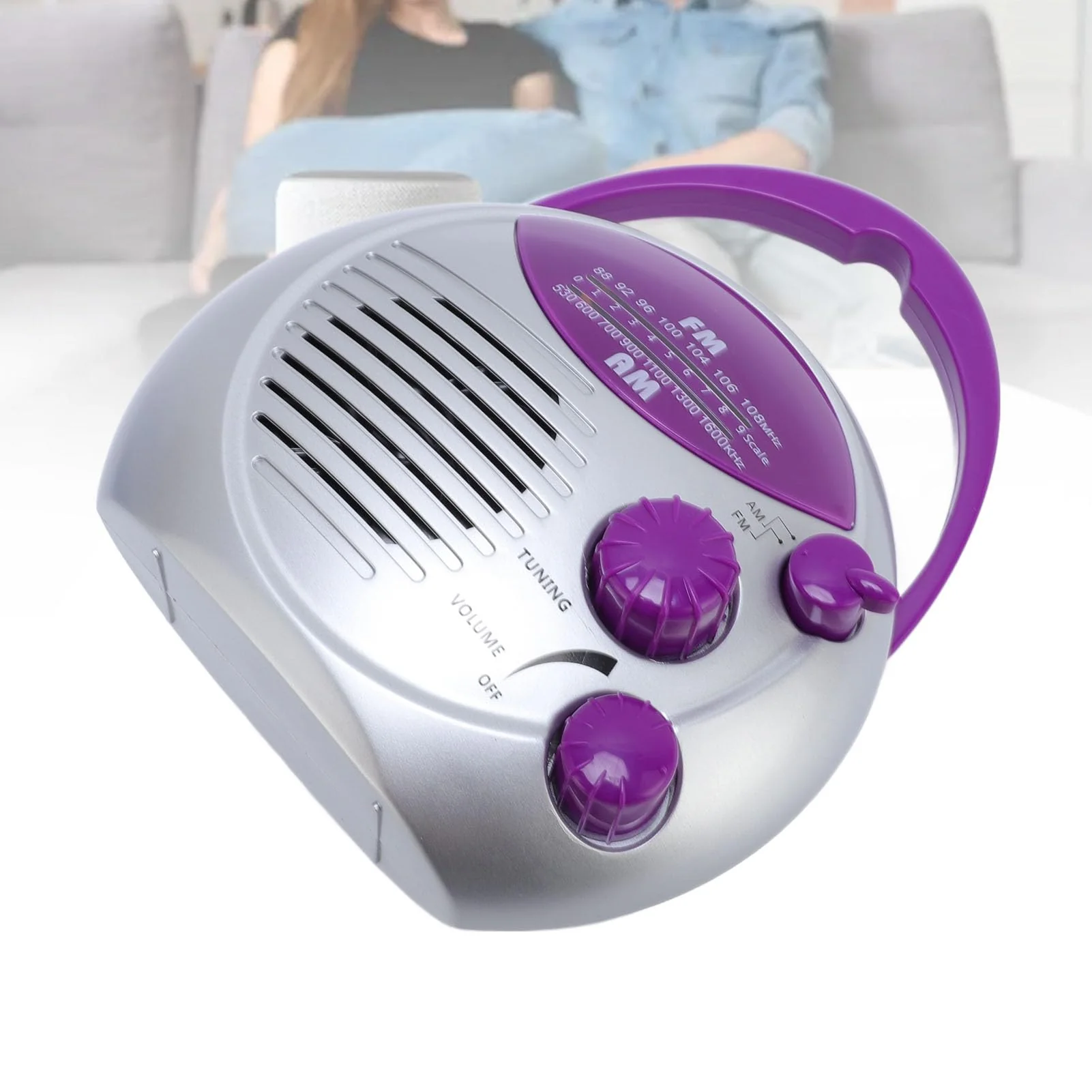 Shower Radio, Water Proof Portable Mini AM FM Radio, Battery Powered Hanging Bathroom Radio for Home, Hot Tub, Kitchen, Outdoor - Image 9