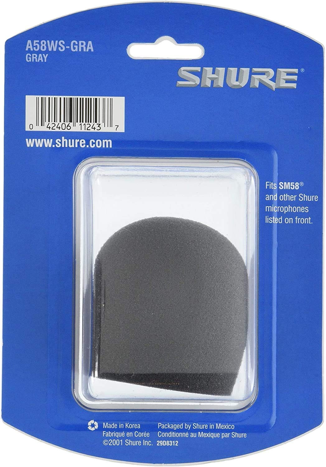 Shure A58WS-GRA Foam Windscreen for All Ball Type Microphones, Gray (Pack of 3) Pack of 3 - Image 4