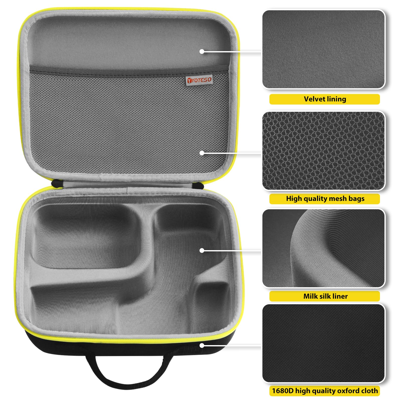 Shure SM7B and Podcast Microphone Case - Hard EVA Material, Bi-Directional Zipper, Compact Size for Easy Travel - Fits Shure SM7B, MV7, MV7X (Box Only) - Image 4