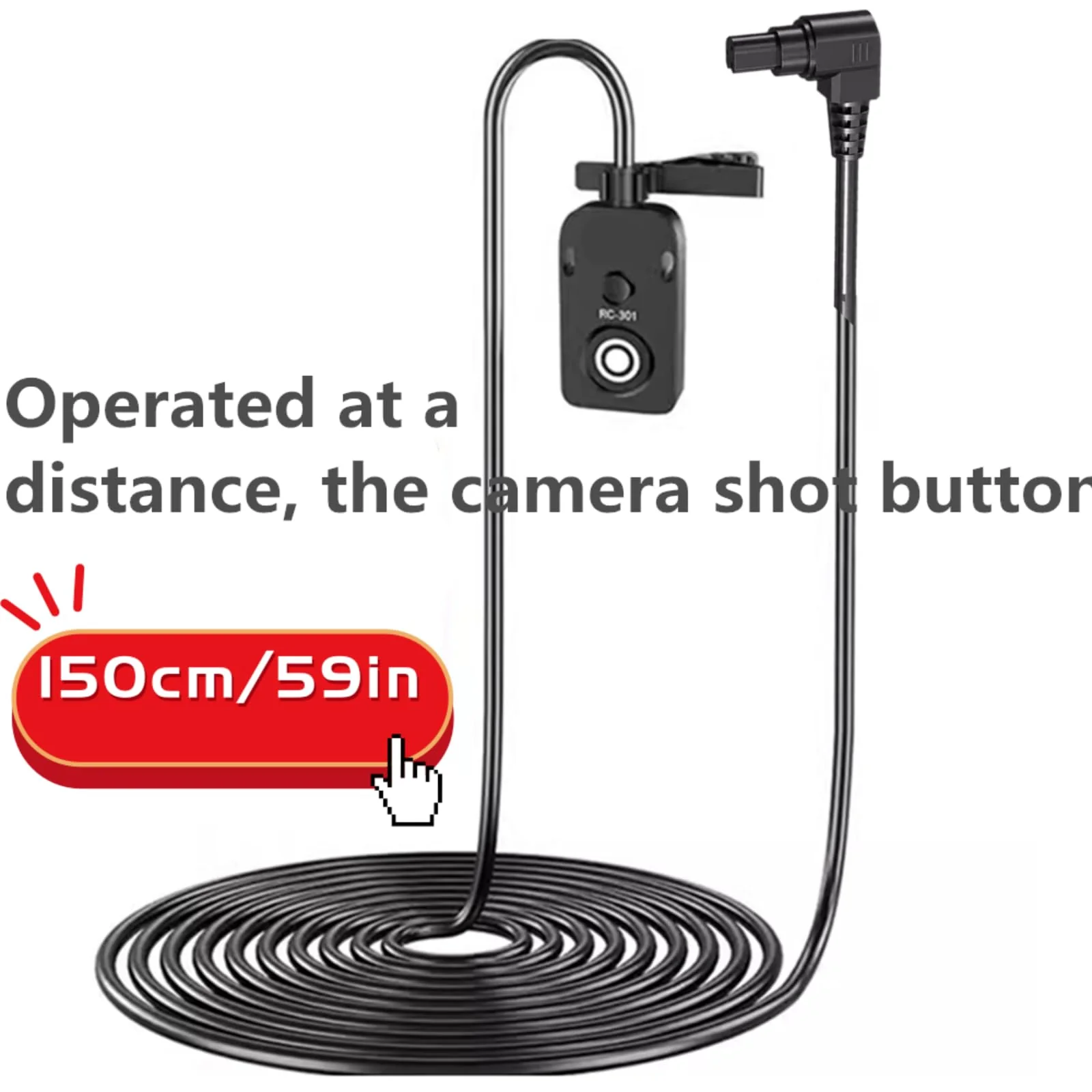 Shutter Release Cable Compatible for Canon Cameras Replaces RS-80N3 R5C、R5、1DX Mark II、1Ds II、1Ds III、5D、5D Mark II、5D Mark III、5D Mark IV、5DS、5DSR、6D、6D Mark II、7D、7D Mark II Remote Shutter Switch - Image 4