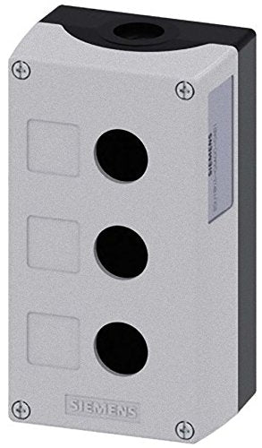 Siemens 3SU1803-0AA00-0AB1 Devices, 22MM, Round, Material, Enclosure TOP Part Gray, 3 Command Points Plastic, Recess for Labels, UNEQUIPPED, White - Image 3