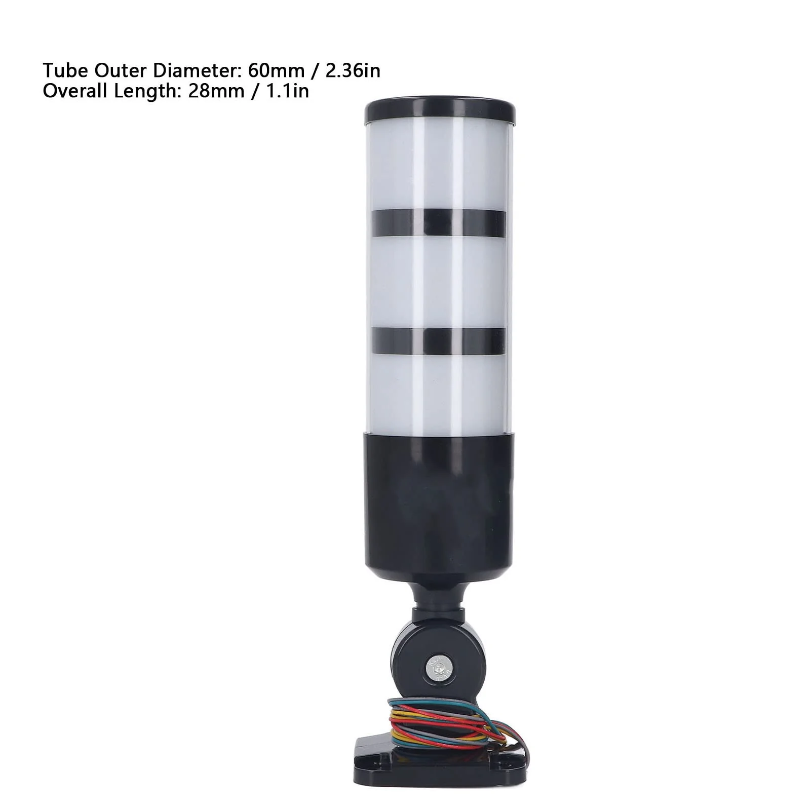Signal column, red, yellow, green, 3-ply, 12 24 V DC, flashing stacking light, bright LED light for machines - Image 6