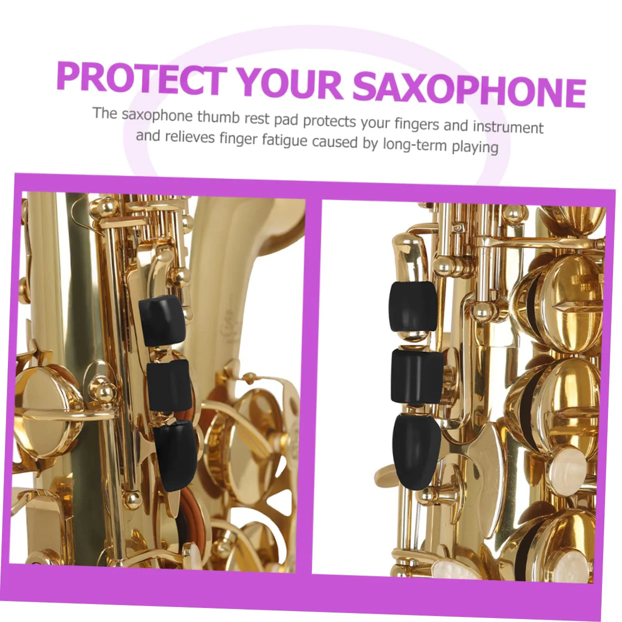 Silicone Side Key Covers 6pcs Saxophone Keypad Saxophone Side Key Cover Saxophone Key Risers Sax Side Key Covers Music Instrument Accessory Instrument Supplies Black Component 2.8x1.5cm - Image 3