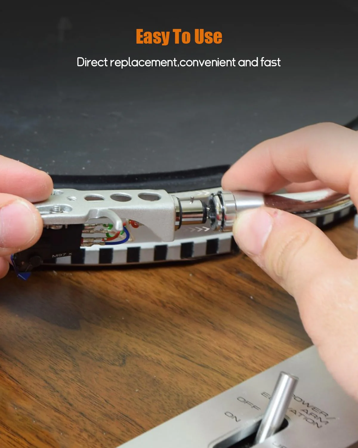 Silver Headshell, AT-3600L Magnetic Cartridge Stylus Fit for Pioneer PLX-1000 PL-518 PL-530 PL-A35 PLX-500 PL-560 PL-200 PL-516 PL-255 PL-200X XL-A700 PL-A45D Silver Headshell - Image 6