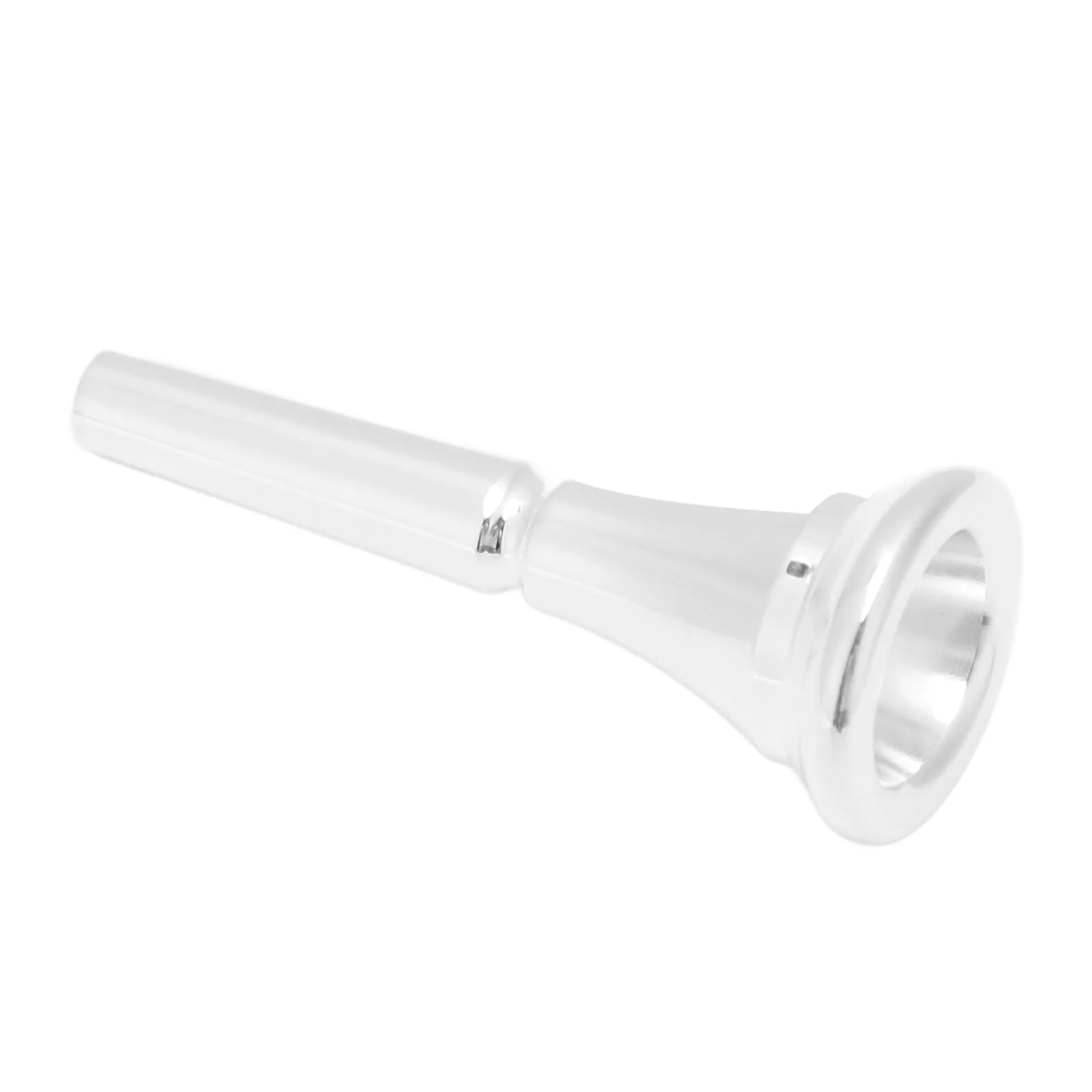 Silver Horn French Horn Mouthpiece Brass Standard Replacement for Novice and Professional Players Silver - Image 7