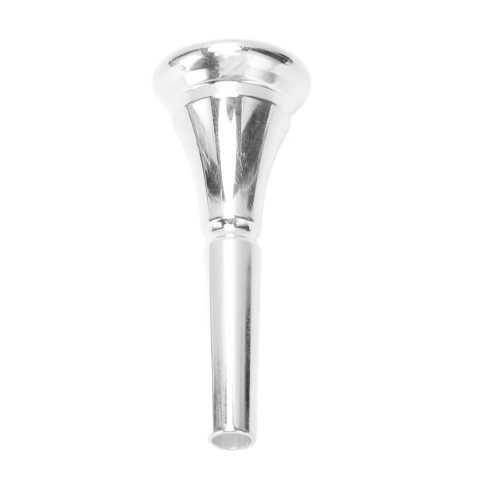 Silver Horn French Horn Mouthpiece Brass Standard Replacement for Novice and Professional Players Silver - Image 8
