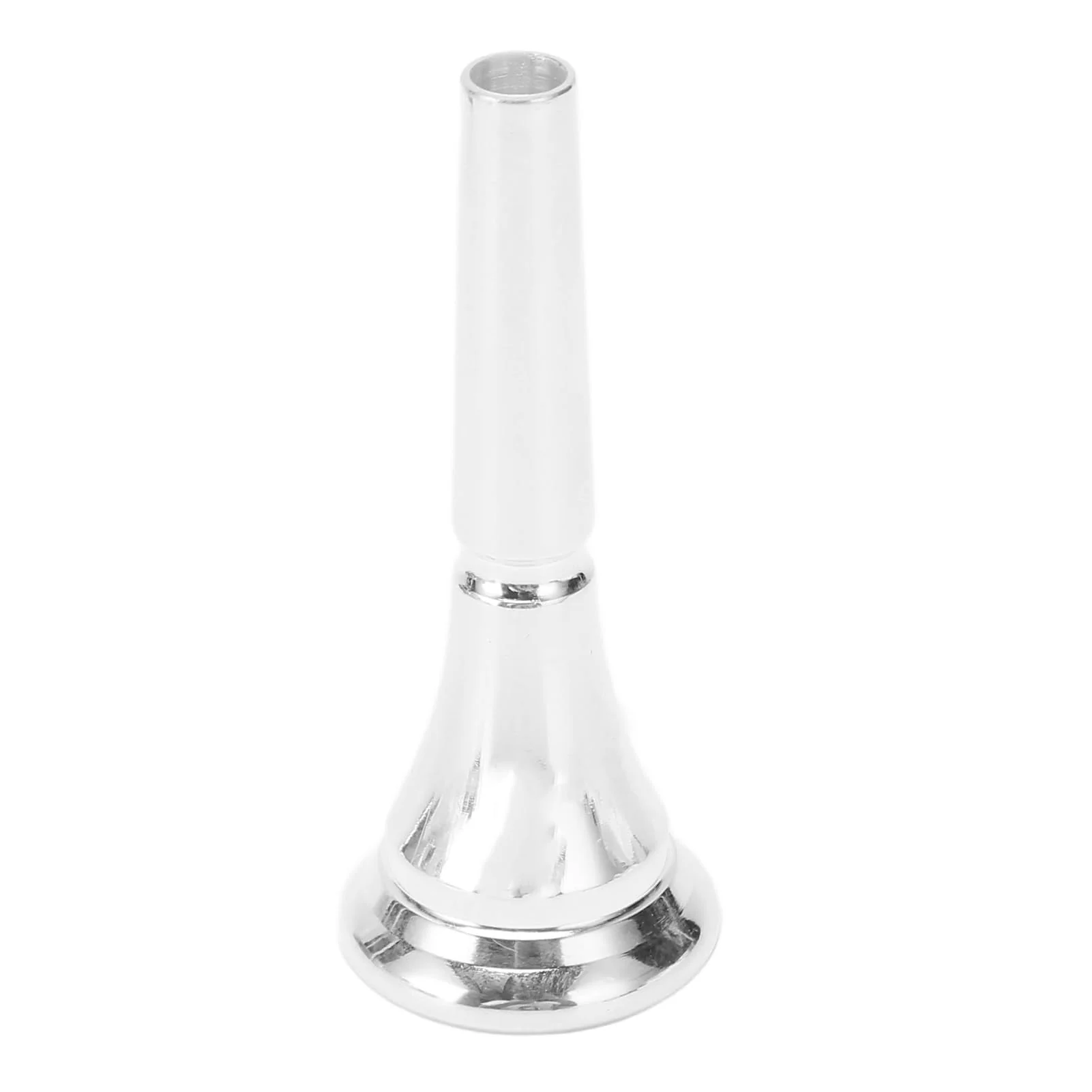 Silver Horn French Horn Mouthpiece Brass Standard Replacement for Novice and Professional Players Silver - Image 9
