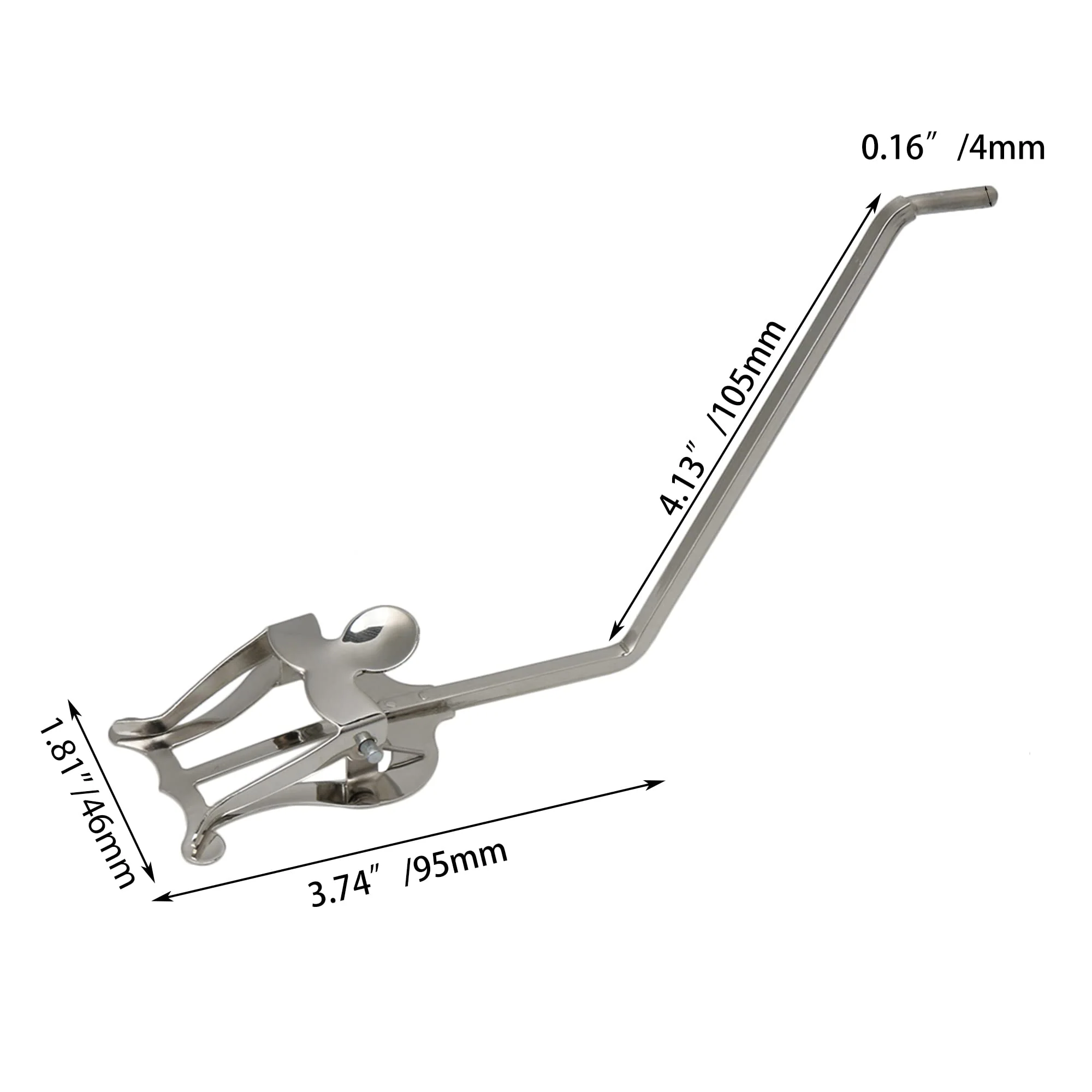 Silver Round Socket Metal Plating Sax Sheet Music Clip Holder Music Clip Lyre for Alto/Tenor Saxophone - Image 4