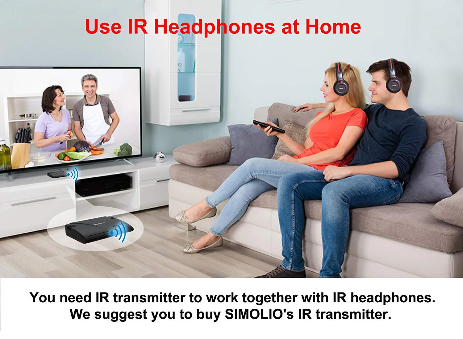 SIMOLIO 2 Pack of Wireless Car Headphones, 2 Channel IR Wireless Headphones for Kids, in Car Wireless DVD Headphones with Storage Bag for Universal Rear Entertainment System, Not for 2017+ Pacifica - Image 7