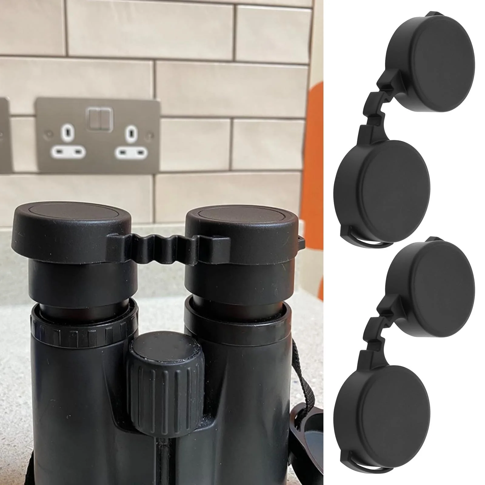 SING F LTD 2Pcs 41-42mm Rubber Eyepiece Cover Binocular Rain Guard Protection Cover Ocular Lens Cover Lens Accessories Compatible with 8x42mm 10x42mm 12x42mm Binoculars - Image 3