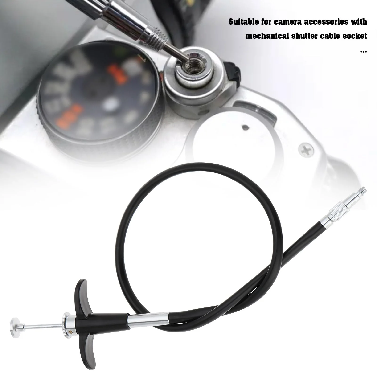 SING F LTD Mechanical Shutter Release Cable 40cm/15.7" Compatible with Fujifilm Compatible with Sony Compatible with Leica Shutter Release Cable Remote Mechanical Locking - Image 2