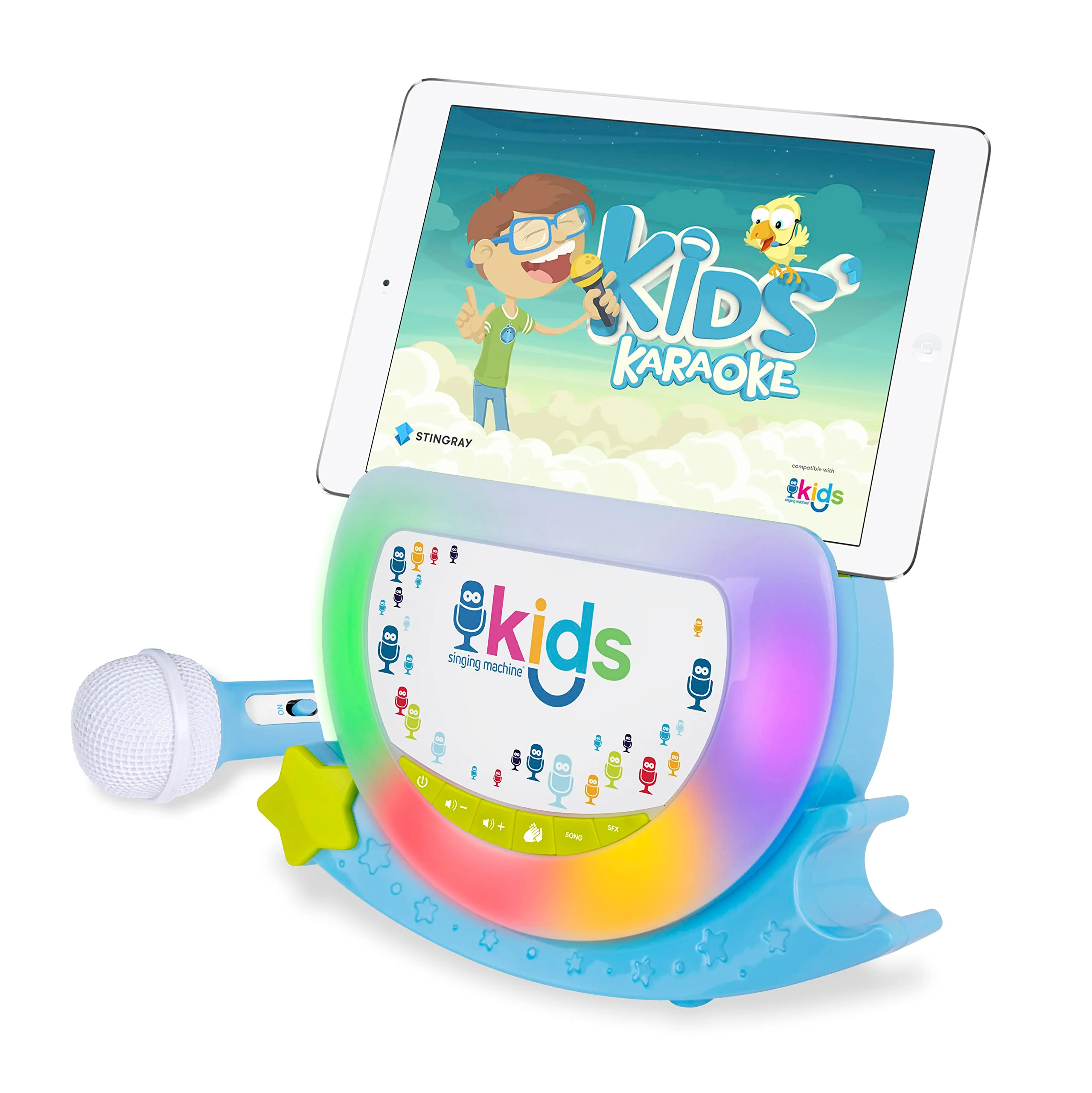 Singing Machine Kids SMK929BG Portable Sing-Along Speaker with Pre-Recorded Songs and Sound Effects, Blue/Green - Image 2