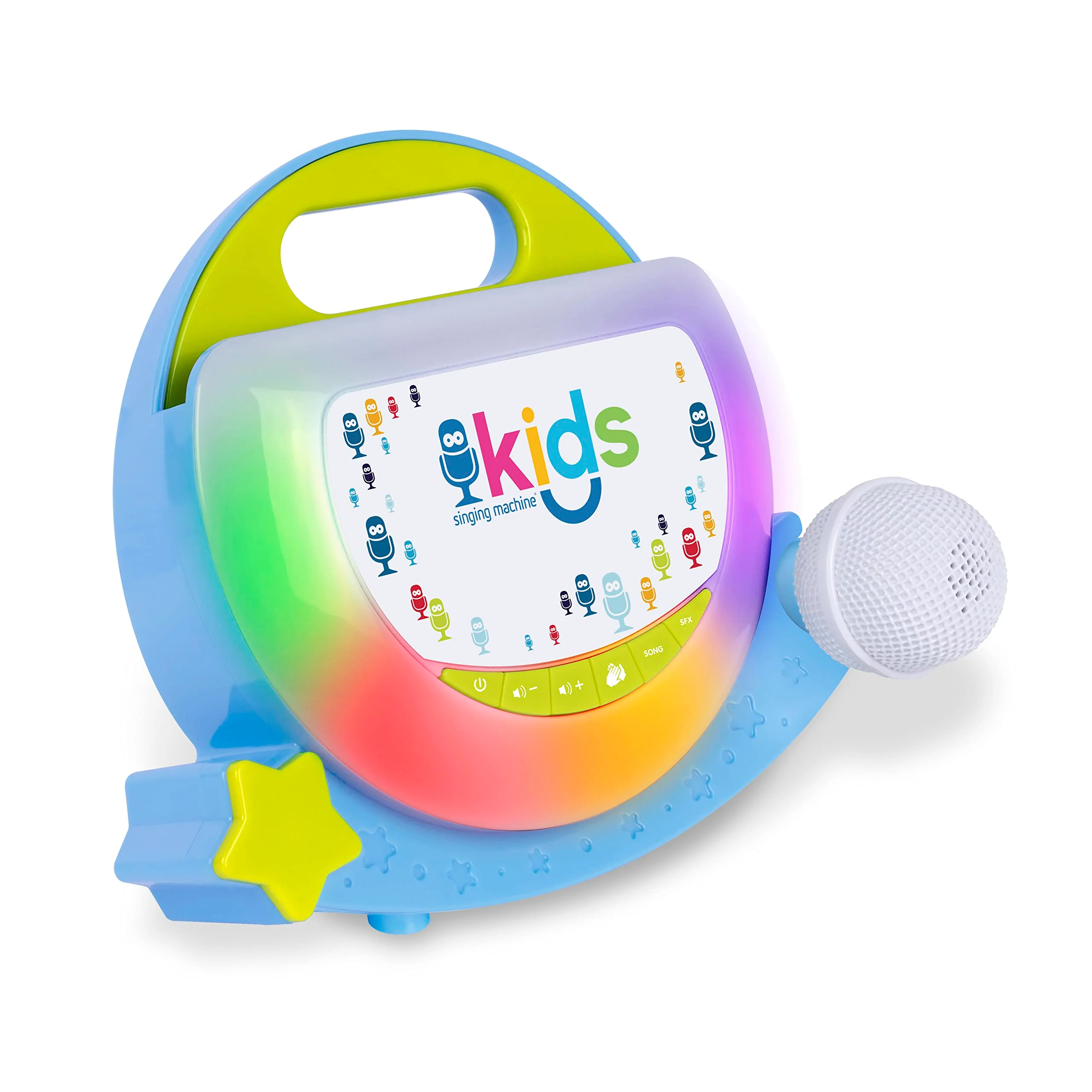 Singing Machine Kids SMK929BG Portable Sing-Along Speaker with Pre-Recorded Songs and Sound Effects, Blue/Green - Image 3