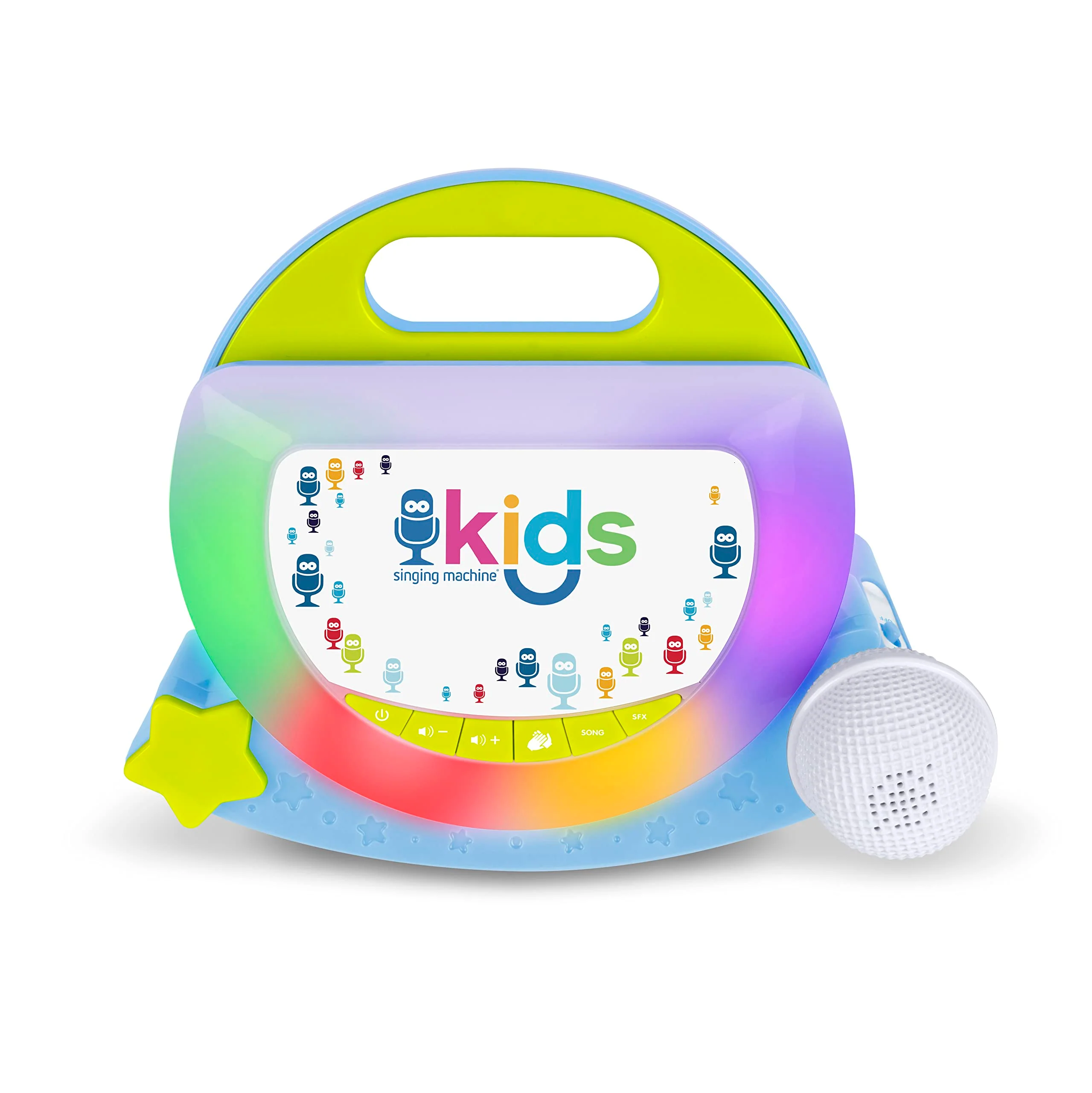 Singing Machine Kids SMK929BG Portable Sing-Along Speaker with Pre-Recorded Songs and Sound Effects, Blue/Green - Image 4