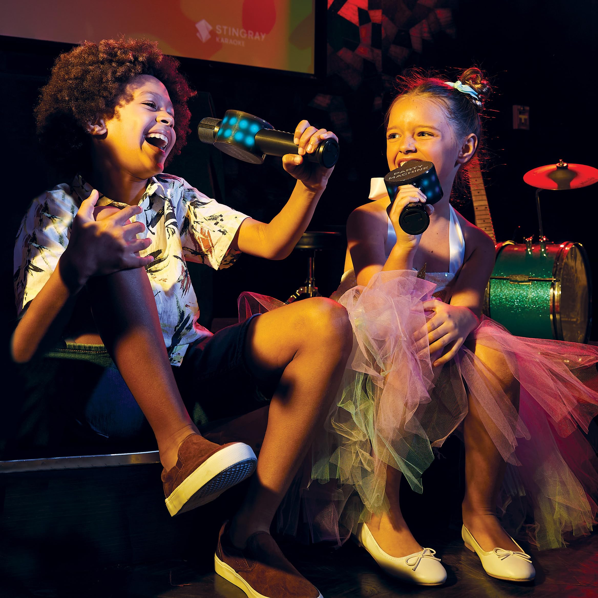 Singing Machine SMM548C Party Machine Duet Microphones with Bluetooth, Voice Changers, LED Lights - Image 3